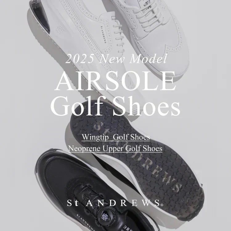 セントアンドリュース　ウィングチップ　ゴルフシューズ　2025年モデル★M 2025 New Model AIRSOLE Golf Shoes｜St ANDREWS｜ ｜【公式】通販mix