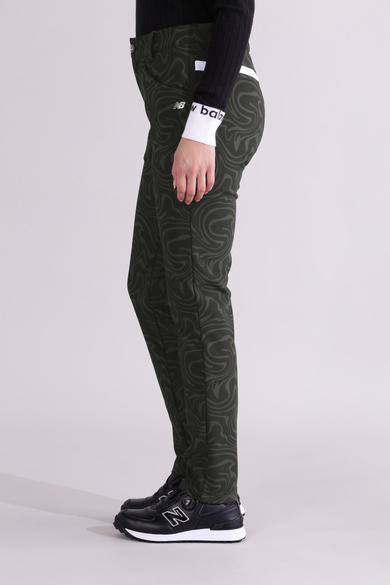 【直営店舗限定】マーブル柄 スリム ロングパンツ (WOMENS)