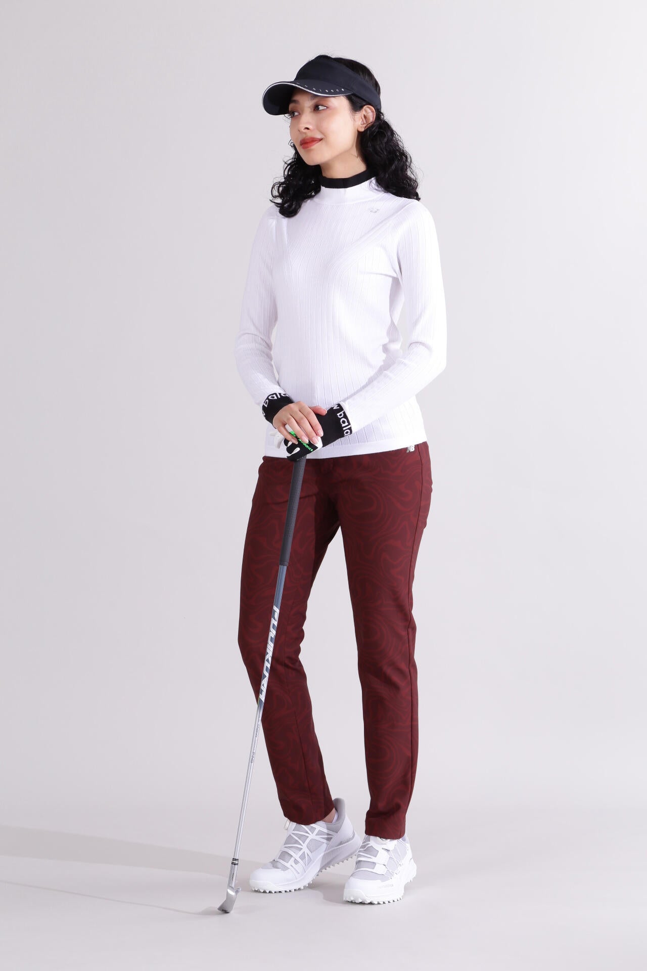 【直営店舗限定】マーブル柄 スリム ロングパンツ (WOMENS)