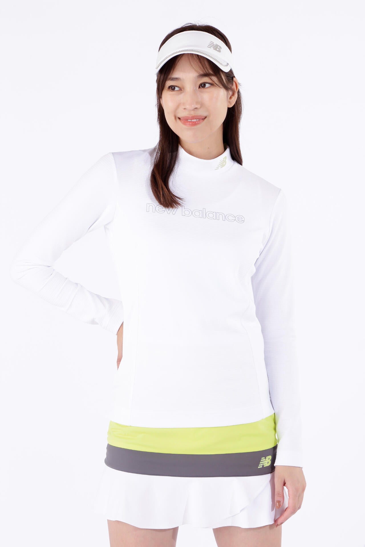 高伸縮 ボーダーキルト 長袖 モックネック プルオーバー (WOMENS WORLD)