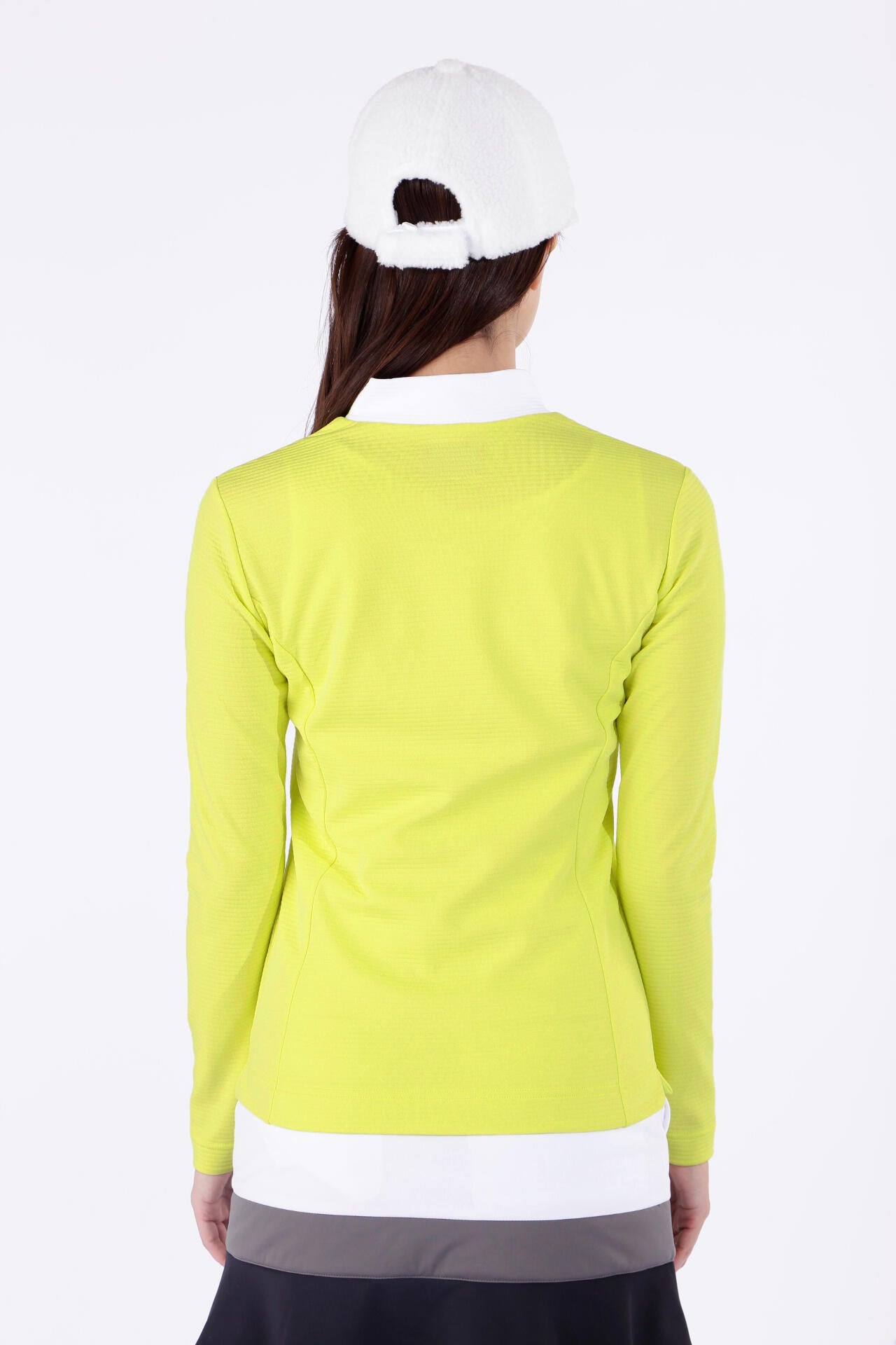 高伸縮 ボーダーキルト 長袖 モックネック プルオーバー (WOMENS WORLD)