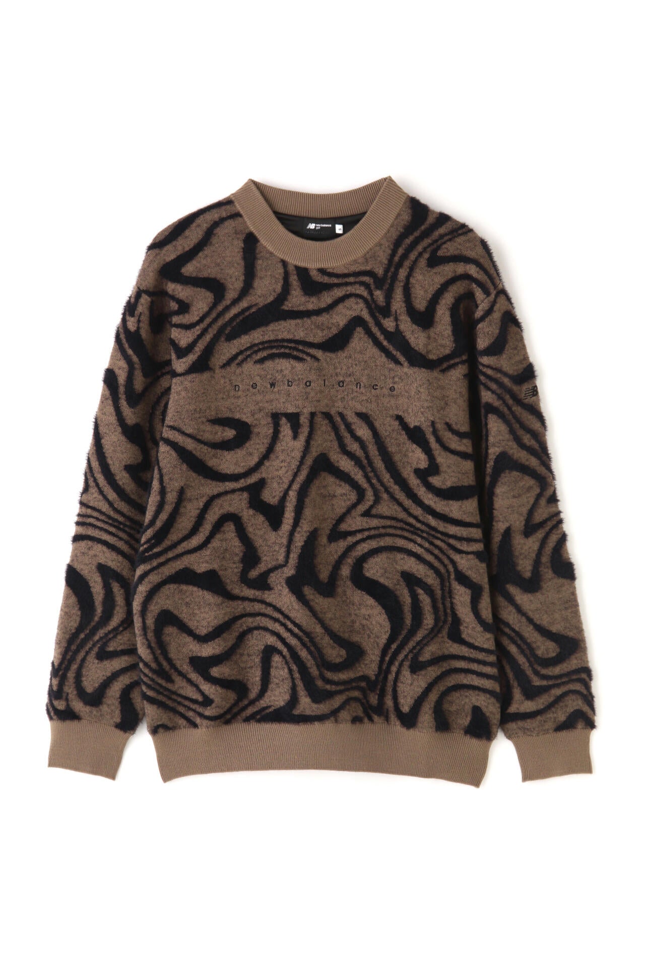 【直営店舗限定】マーブル柄 モックネック ニット プルオーバー (MENS)