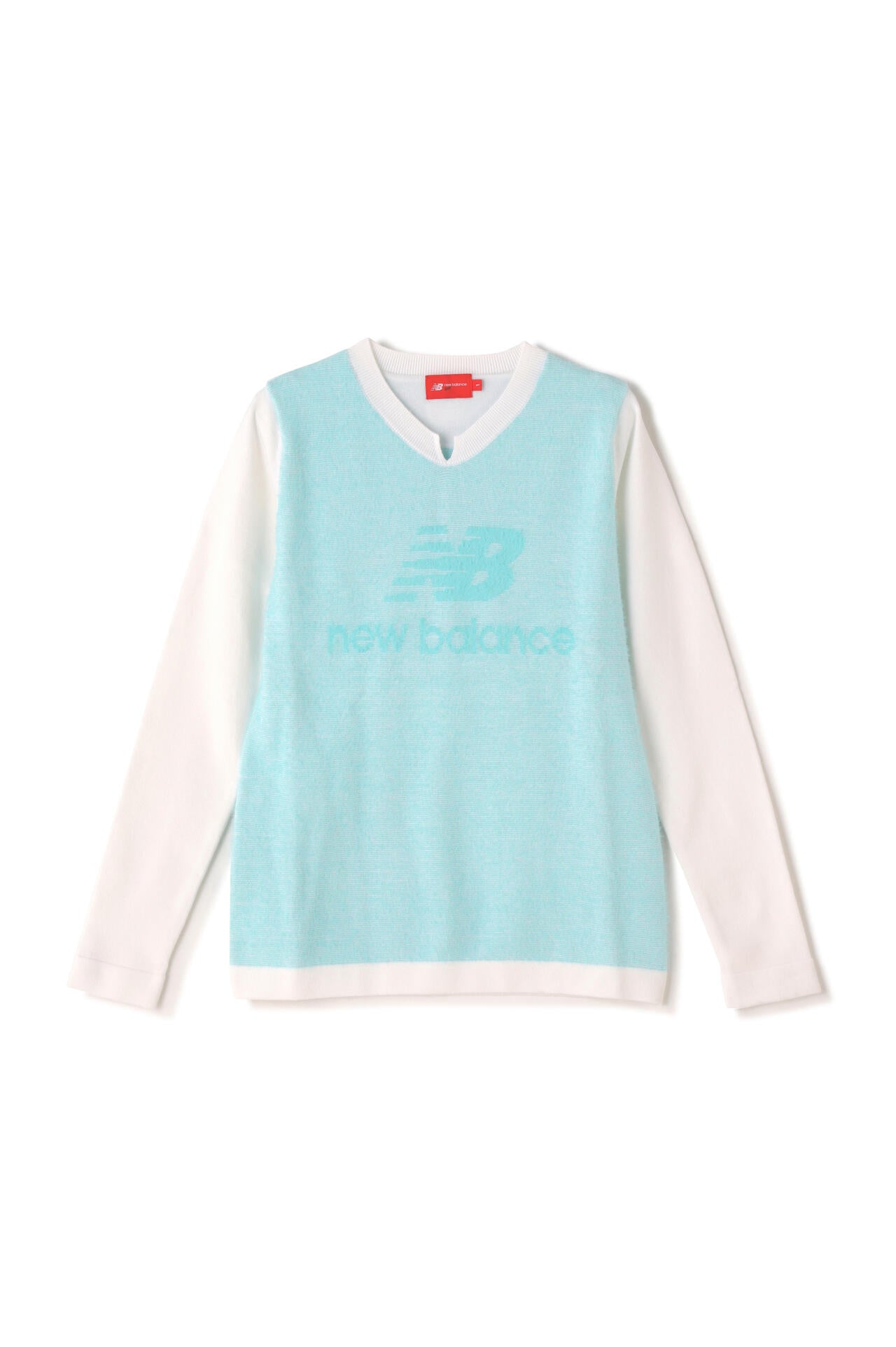 遠赤外線蓄熱保温 フェザーボーダー クルーネック ニット プルオーバー (WOMENS WORLD)