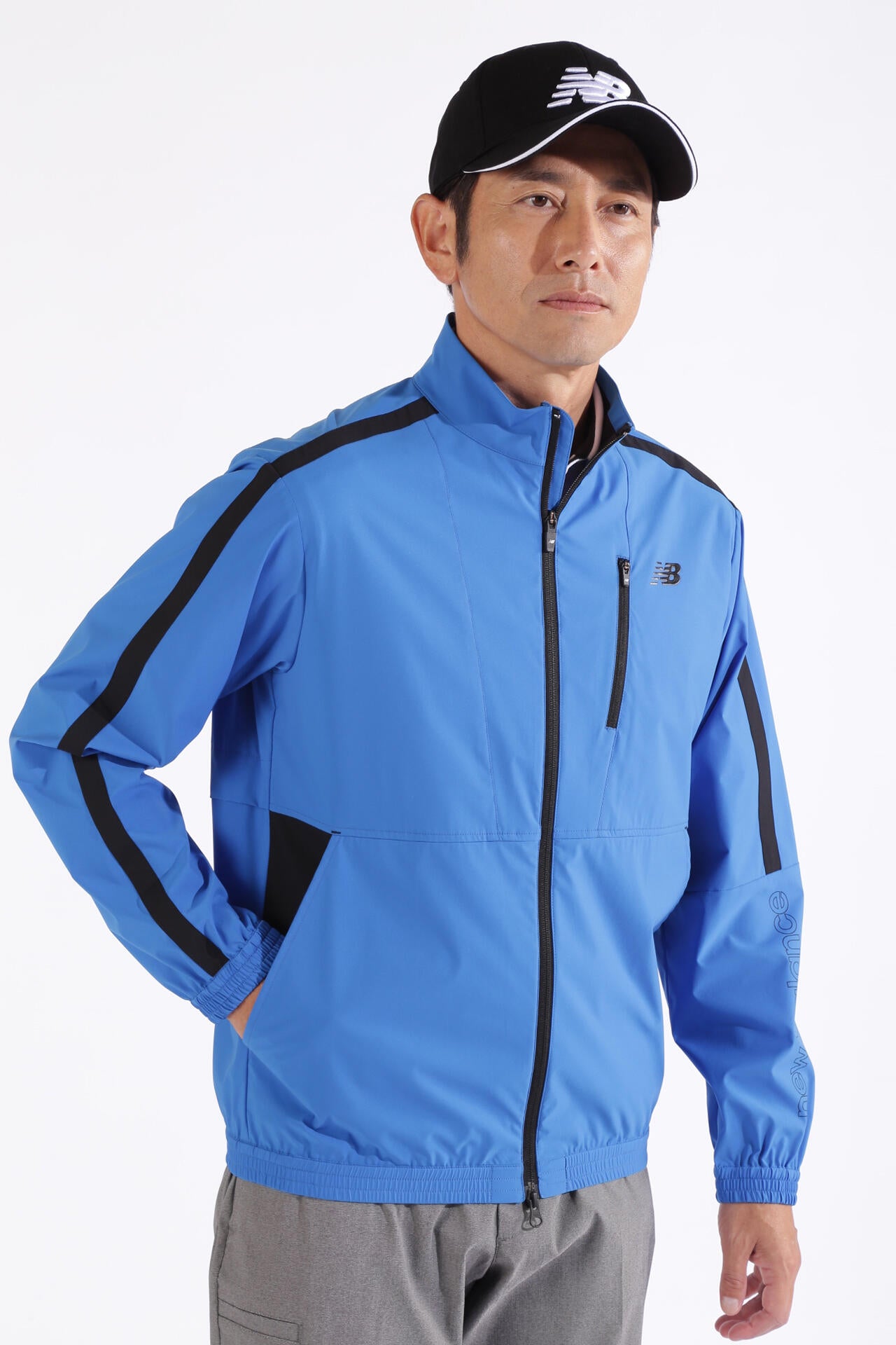4WAYストレッチ 撥水 防風 フルジップ ウインド ブルゾン (MENS WORLD)