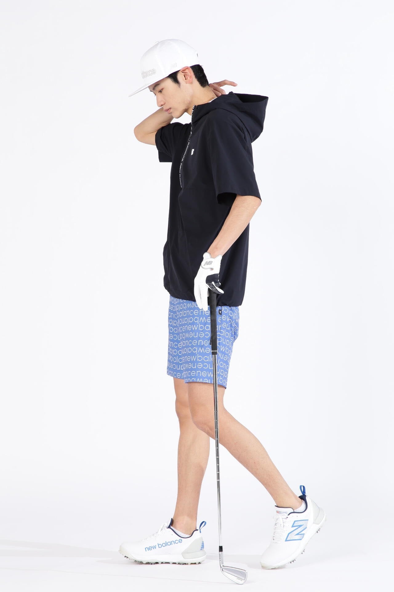 ストレッチ 撥水 ハーフジップ プルオーバー フーディー (MENS SPORT)