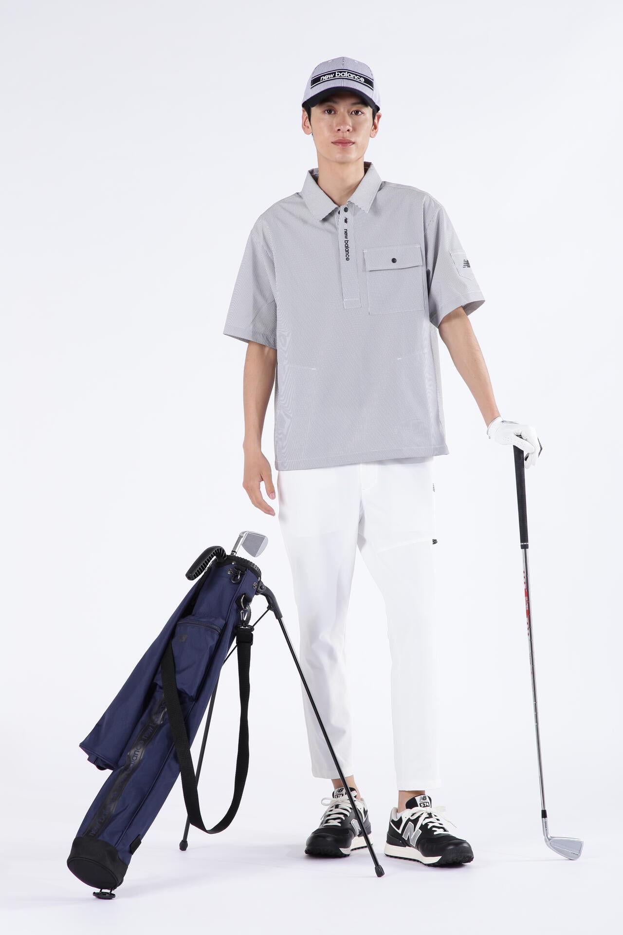 【直営店舗限定】ストライプ ハーフスリーブ シャツアウター (MENS)