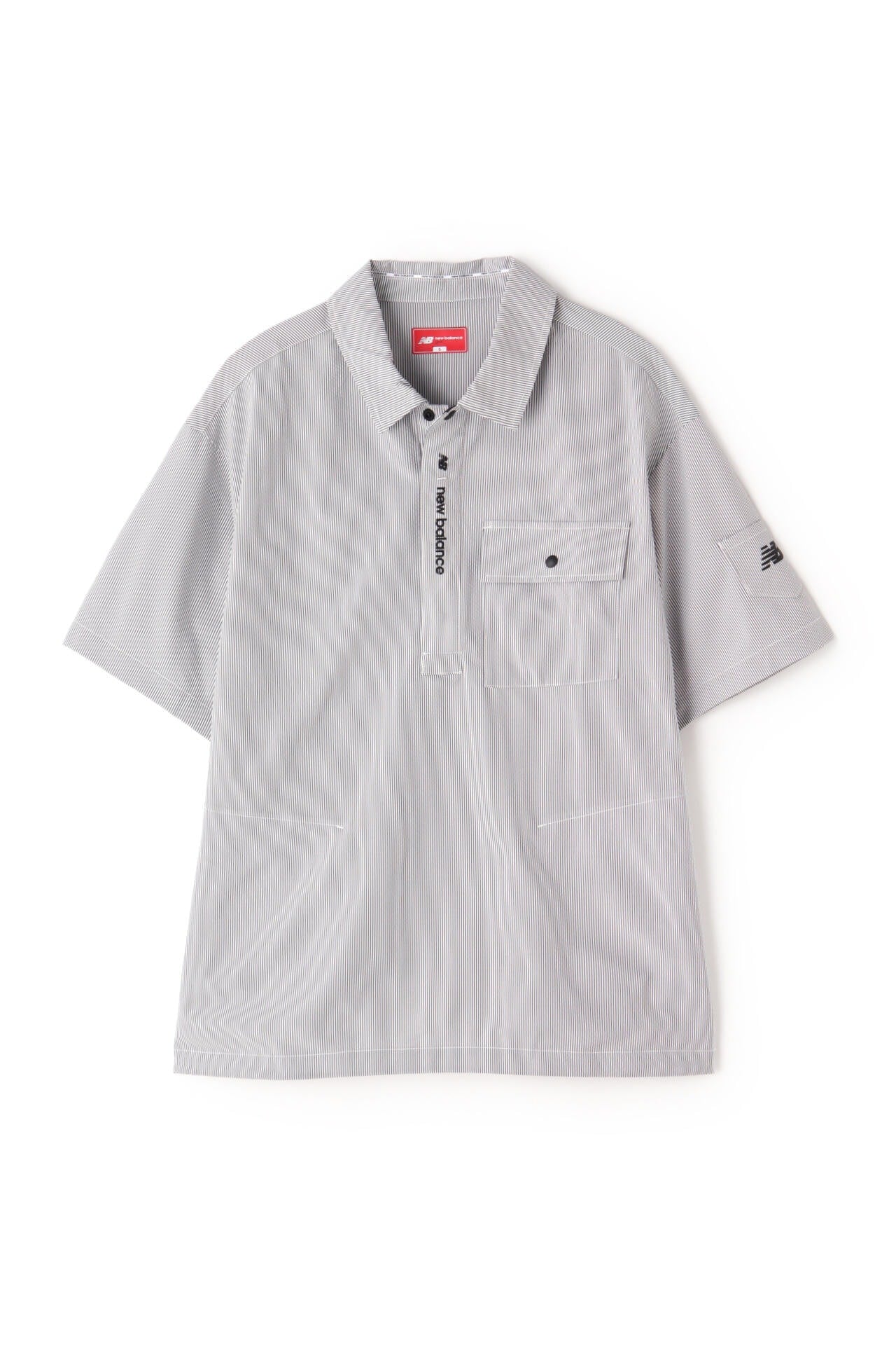 【直営店舗限定】ストライプ ハーフスリーブ シャツアウター (MENS)