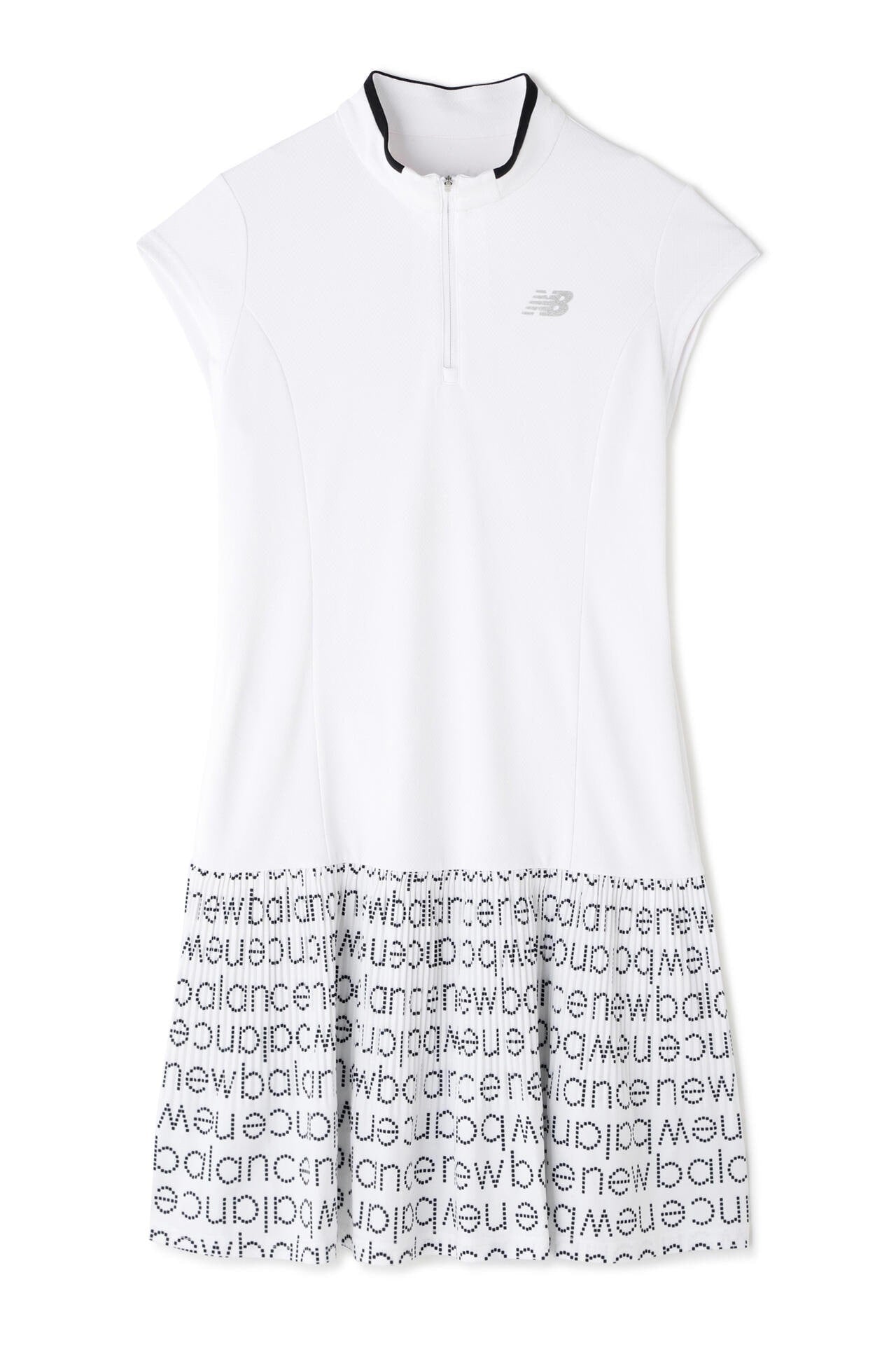 ピクセルロゴ 半袖 ハーフジップ ワンピース (WOMENS SPORT)