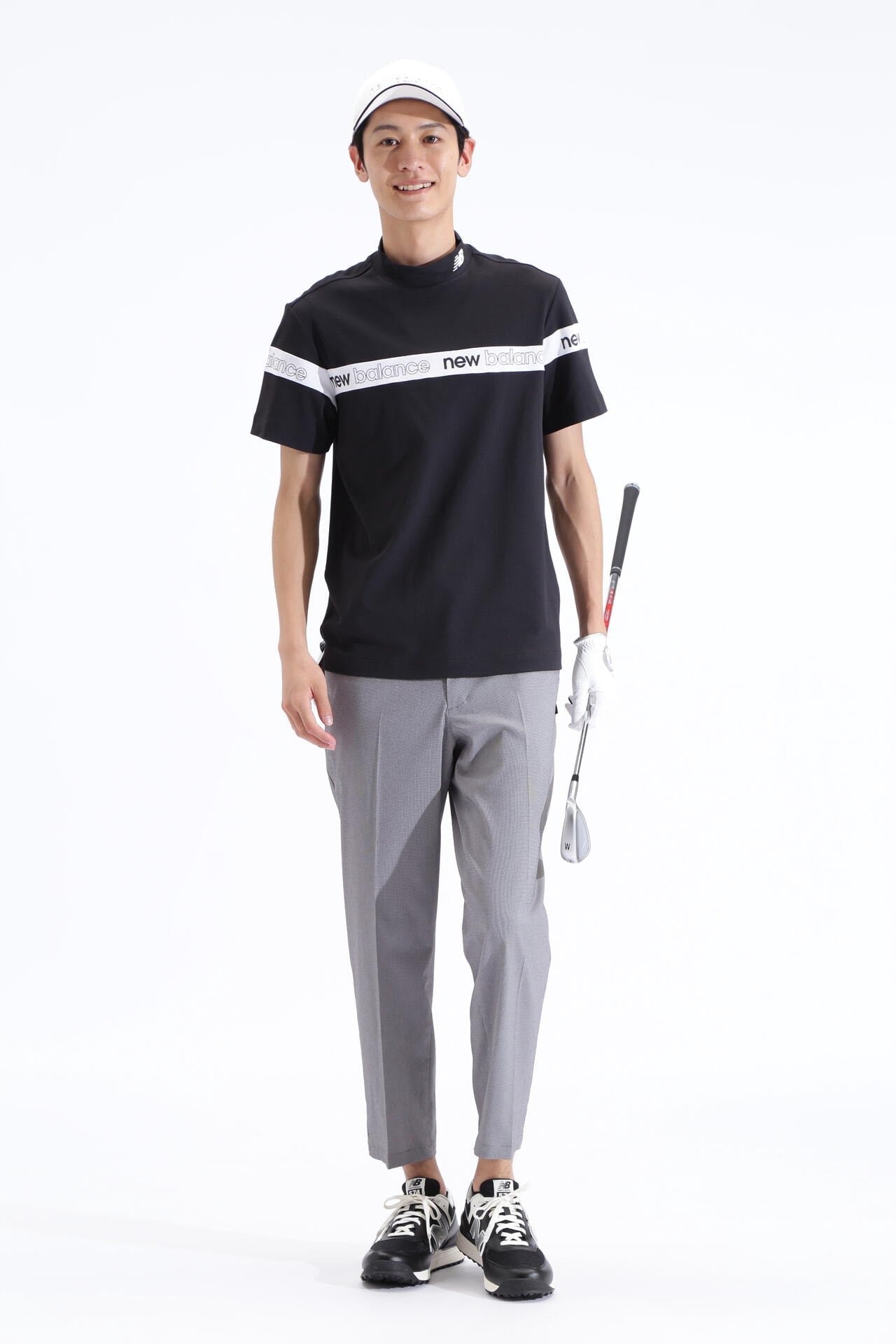 千鳥格子柄 ワイド テーパード クロップドパンツ (MENS SPORT)