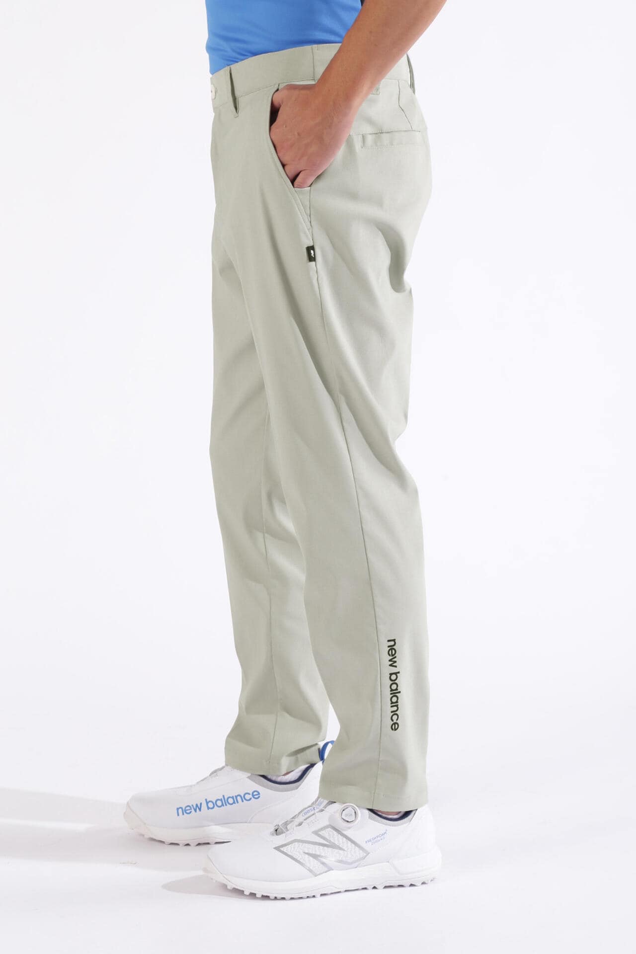 ストレッチピンヘッド ワイド テーパード ロングパンツ (MENS WORLD)