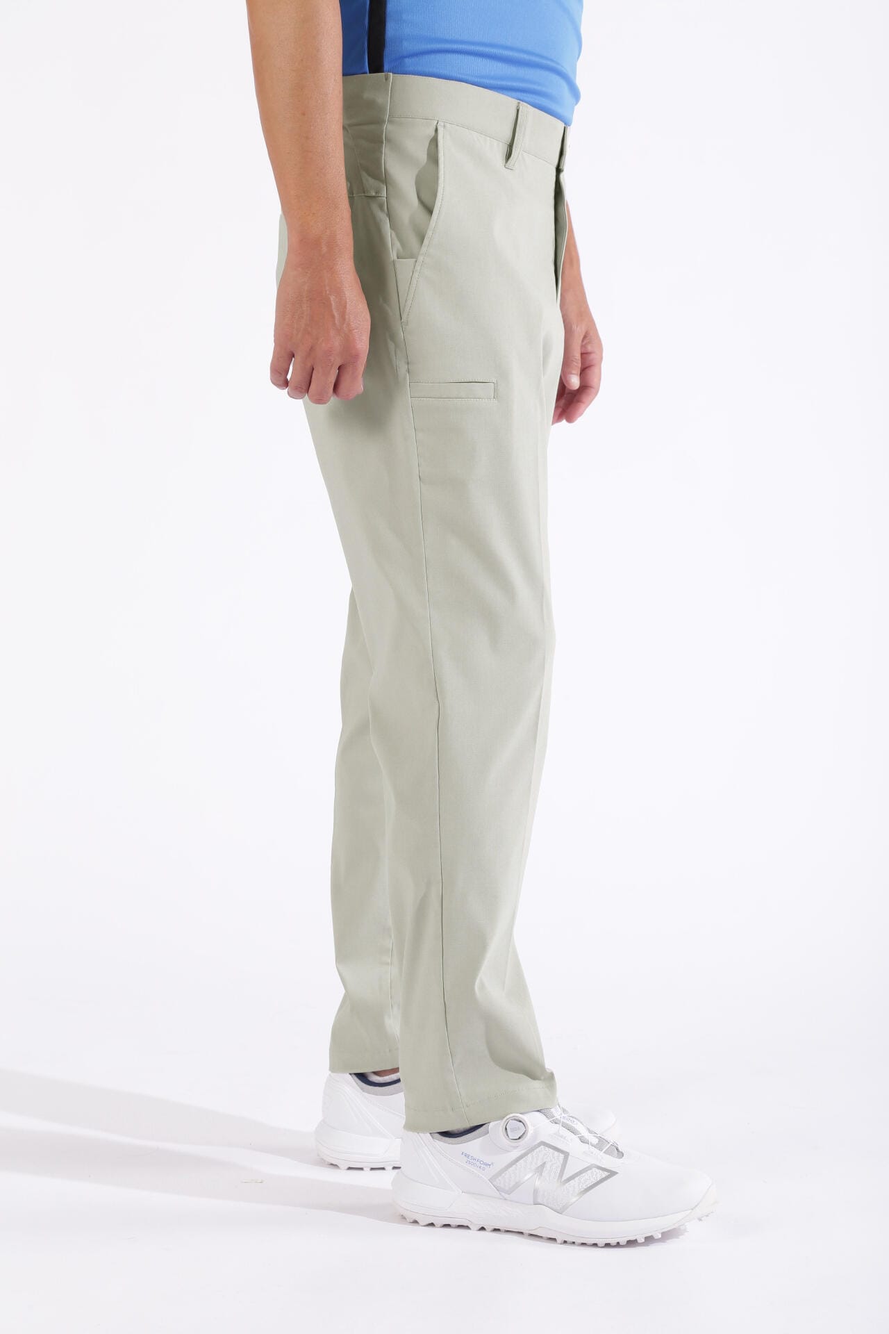 ストレッチピンヘッド ワイド テーパード ロングパンツ (MENS WORLD)