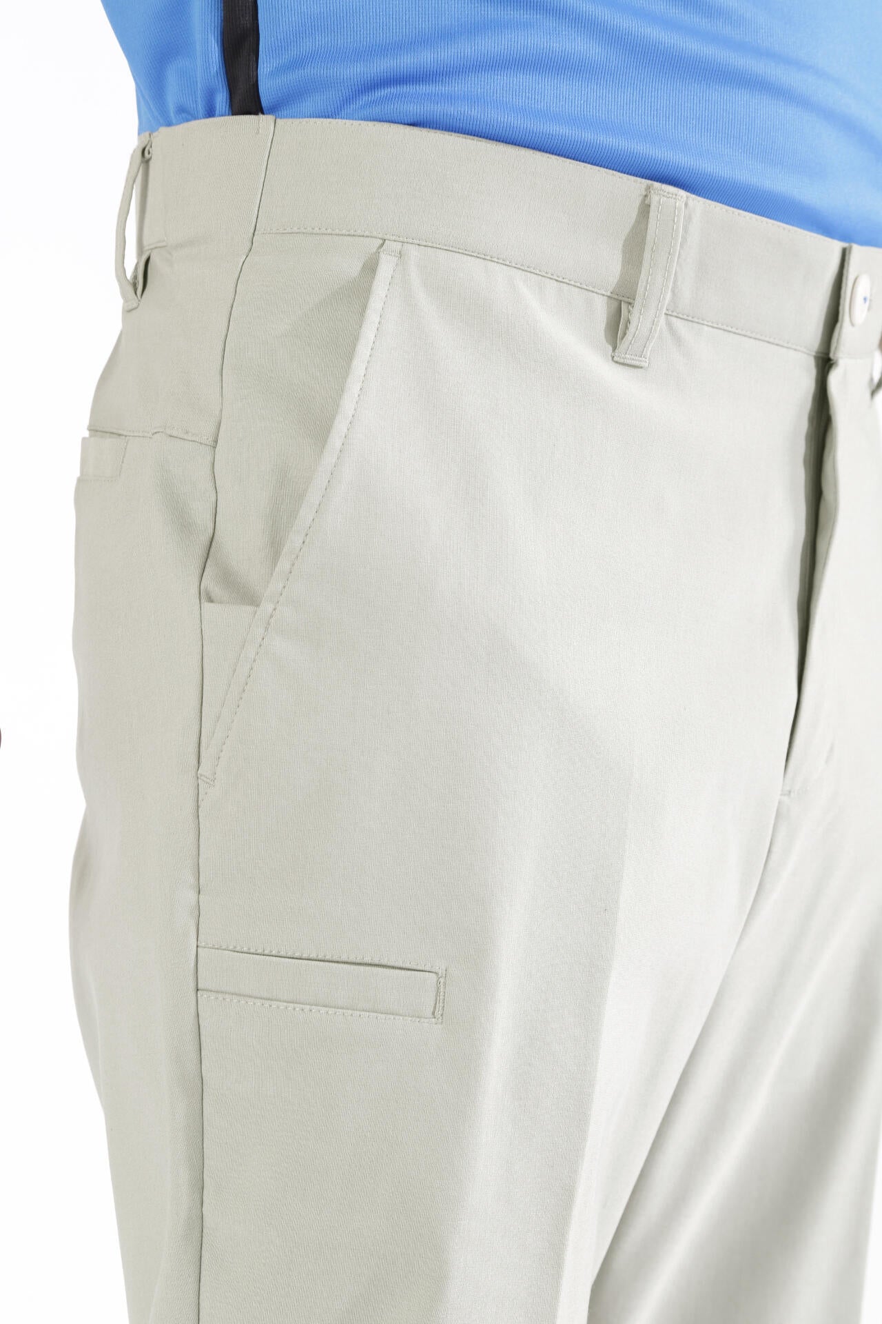 ストレッチピンヘッド ワイド テーパード ロングパンツ (MENS WORLD)
