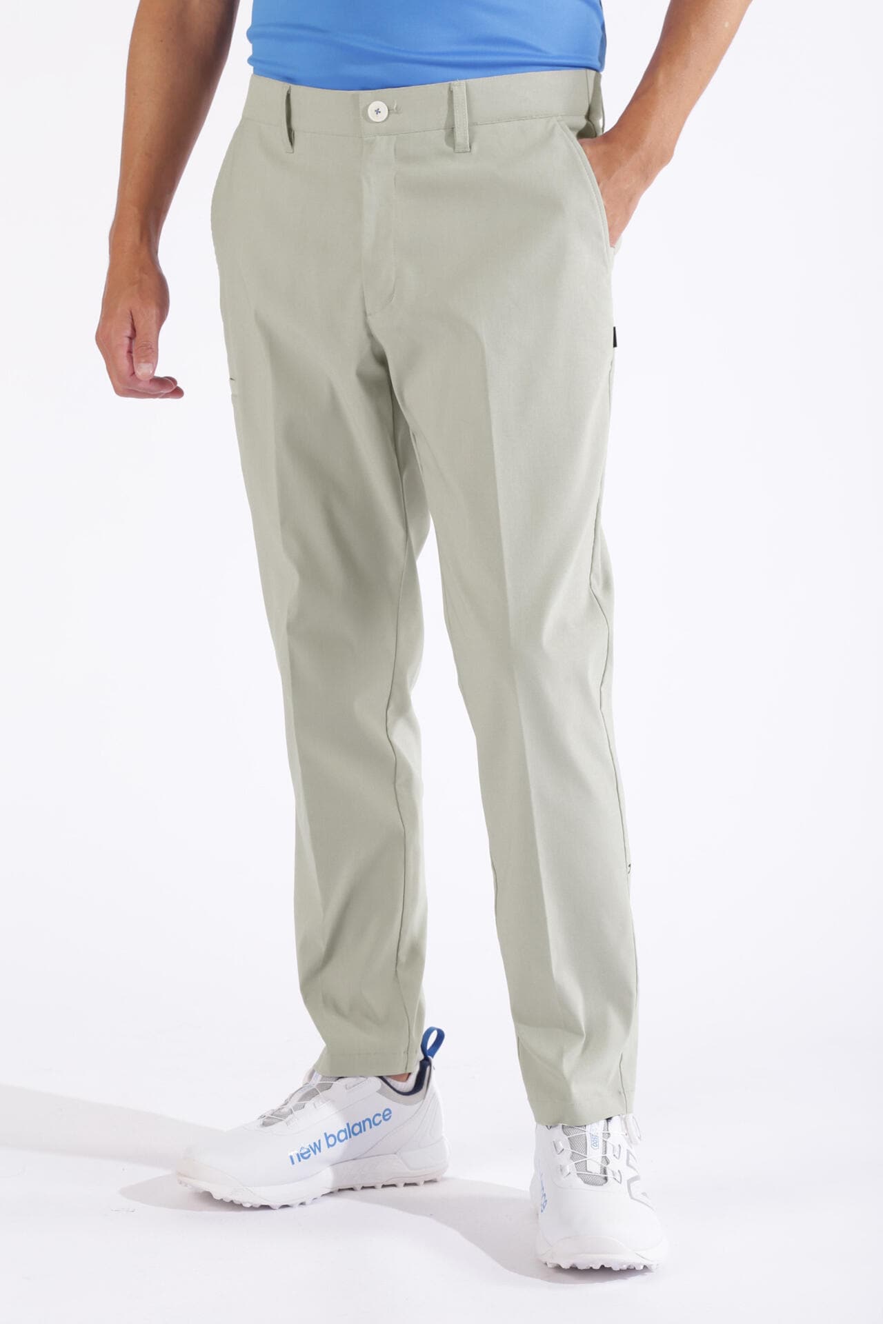 ストレッチピンヘッド ワイド テーパード ロングパンツ (MENS WORLD)