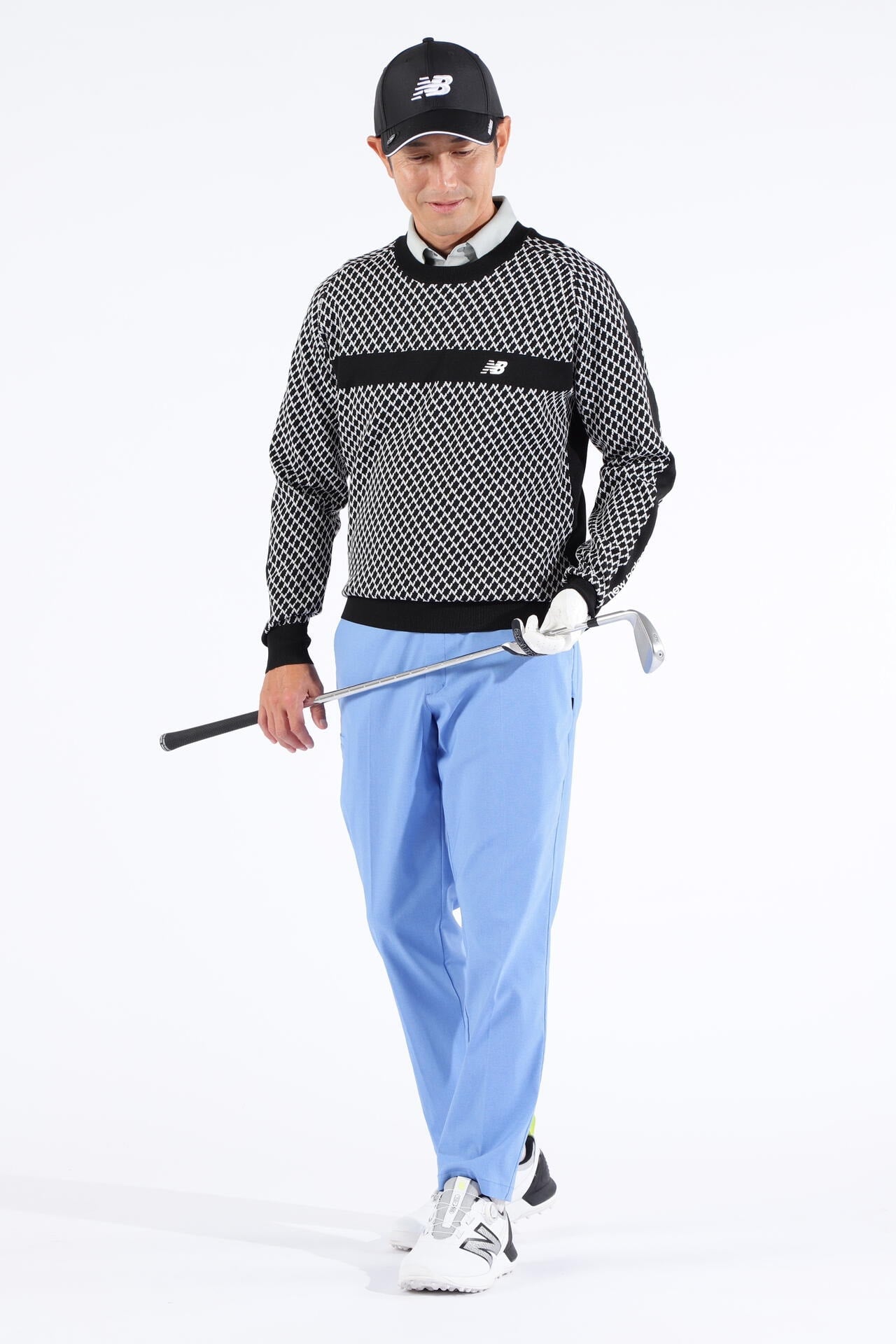 ストレッチピンヘッド ワイド テーパード ロングパンツ (MENS WORLD)