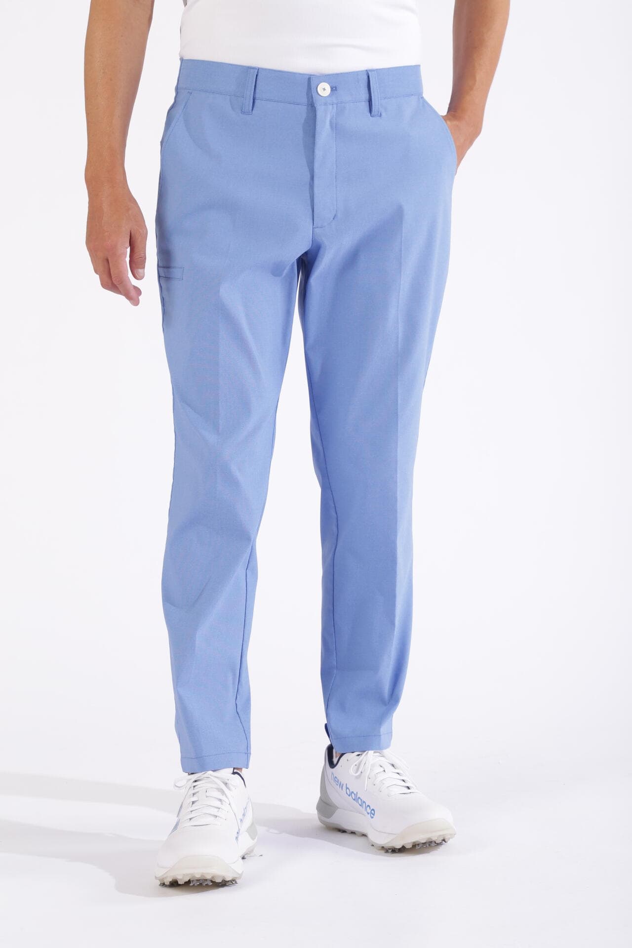 ストレッチピンヘッド ワイド テーパード ロングパンツ (MENS WORLD)