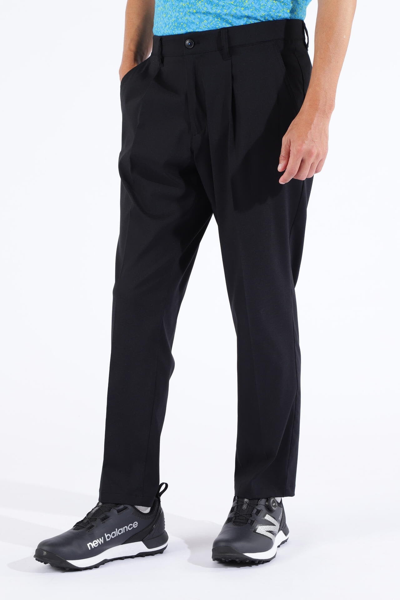 ストレッチ ワンタック ワイド ロングパンツ (MENS WORLD)