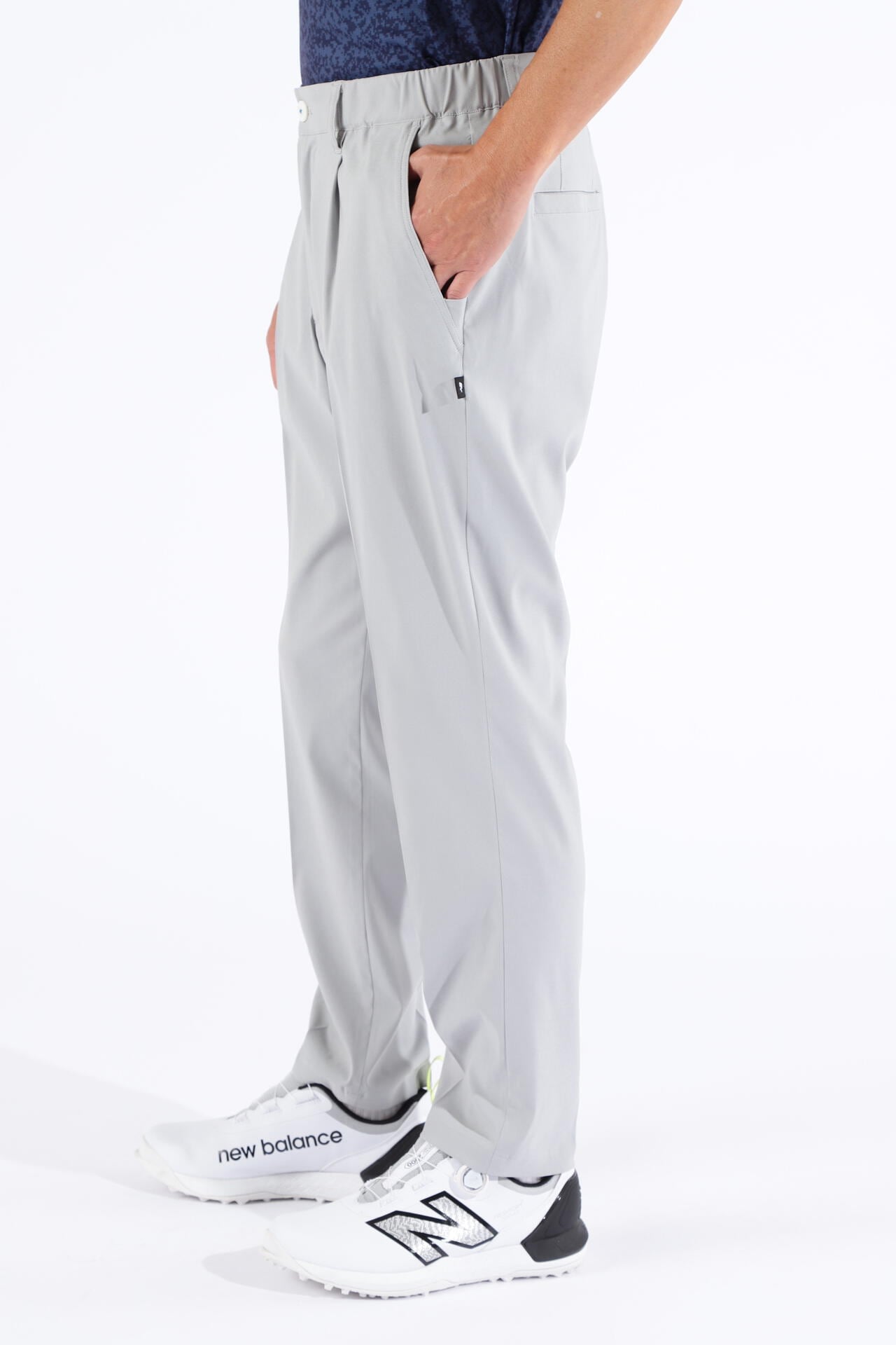 ストレッチ ワンタック ワイド ロングパンツ (MENS WORLD)
