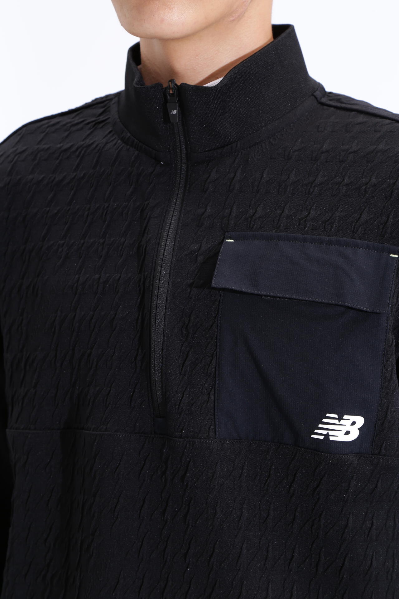 千鳥格子 スウェット ハーフジップ プルオーバー (MENS SPORT)