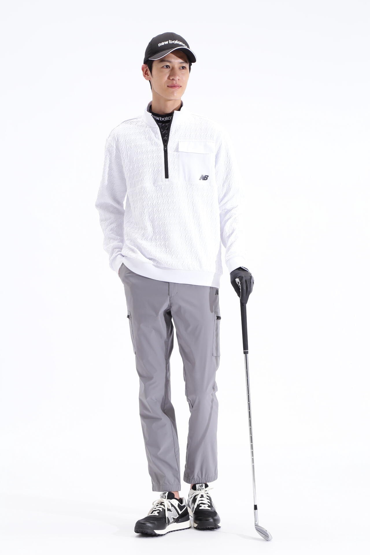 千鳥格子 スウェット ハーフジップ プルオーバー (MENS SPORT)