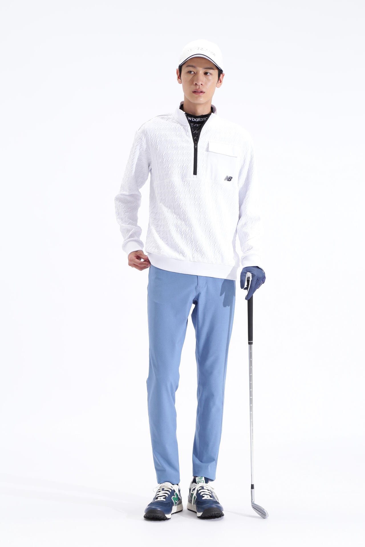 千鳥格子 スウェット ハーフジップ プルオーバー (MENS SPORT)