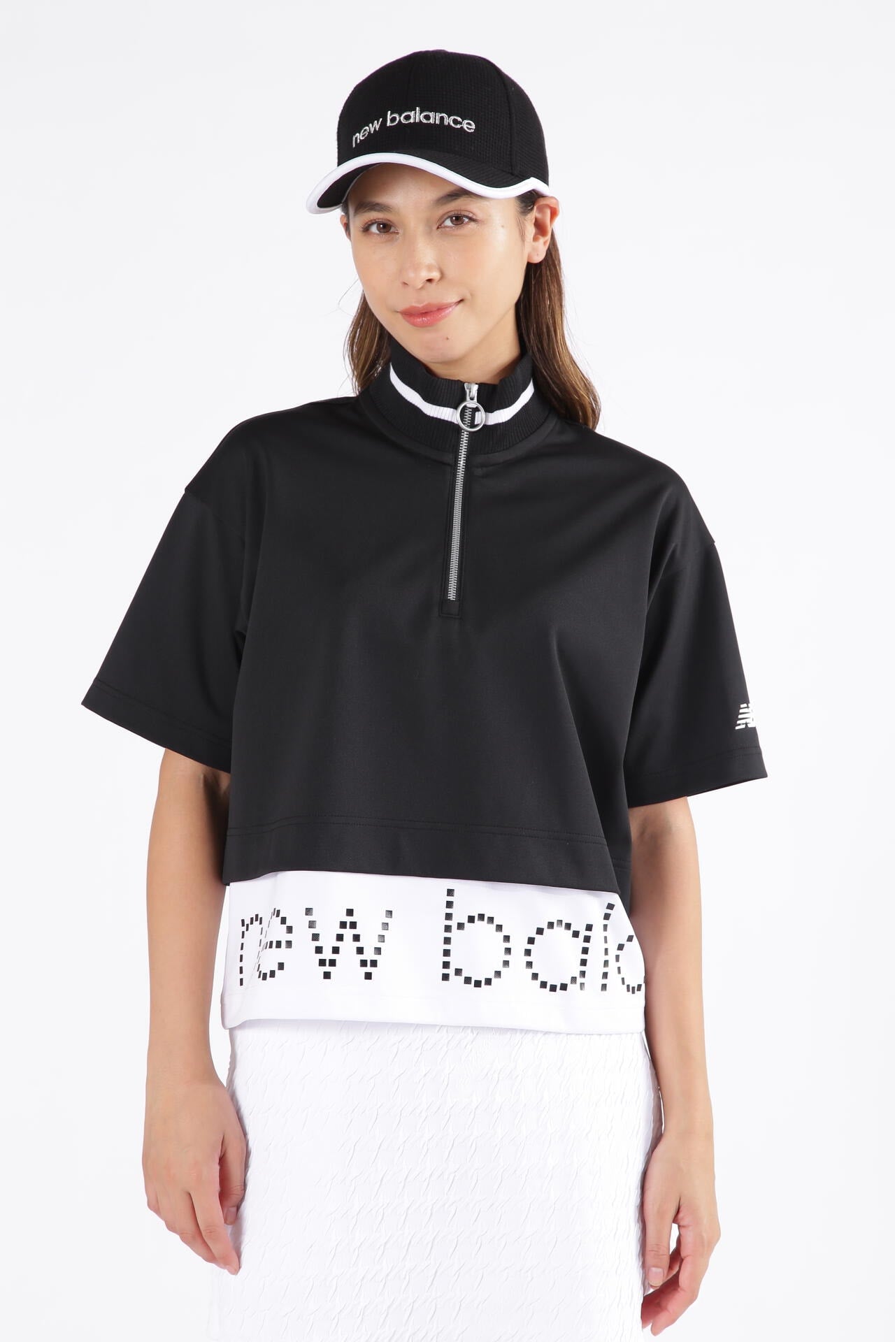 ピクセルロゴ 軽量 スウェット ハーフジップ プルオーバー (WOMENS SPORT)