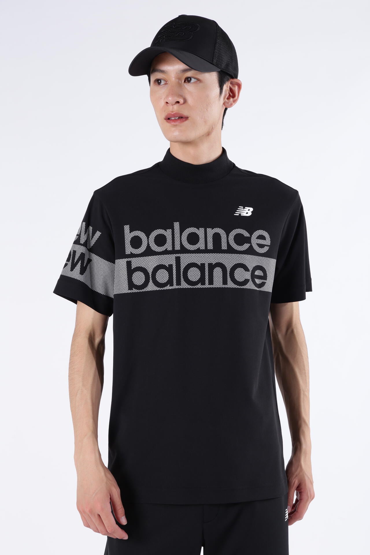 UPF50+ 接触冷感 半袖 モックネック プルオーバー (MENS SPORT)