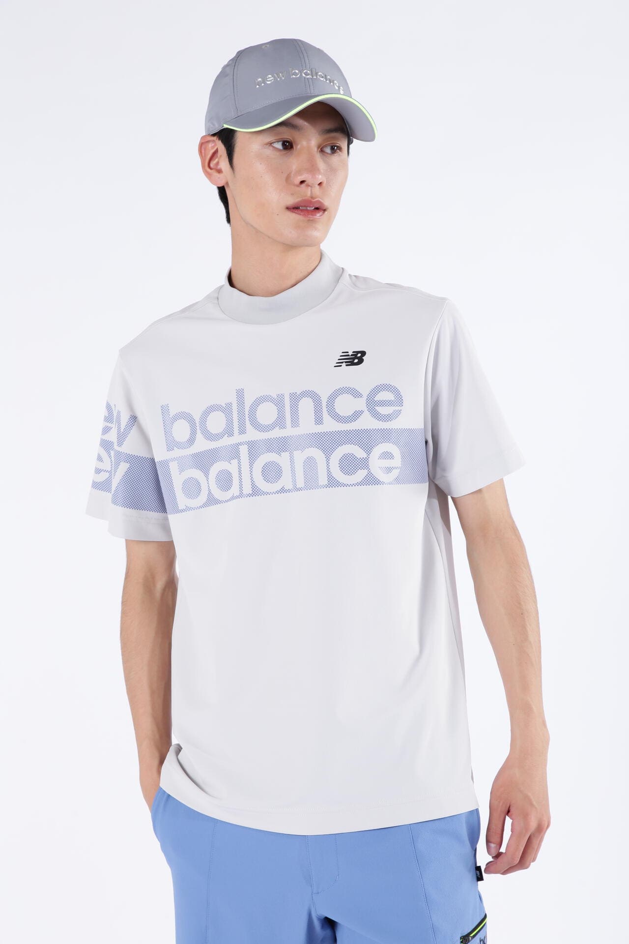 UPF50+ 接触冷感 半袖 モックネック プルオーバー (MENS SPORT)