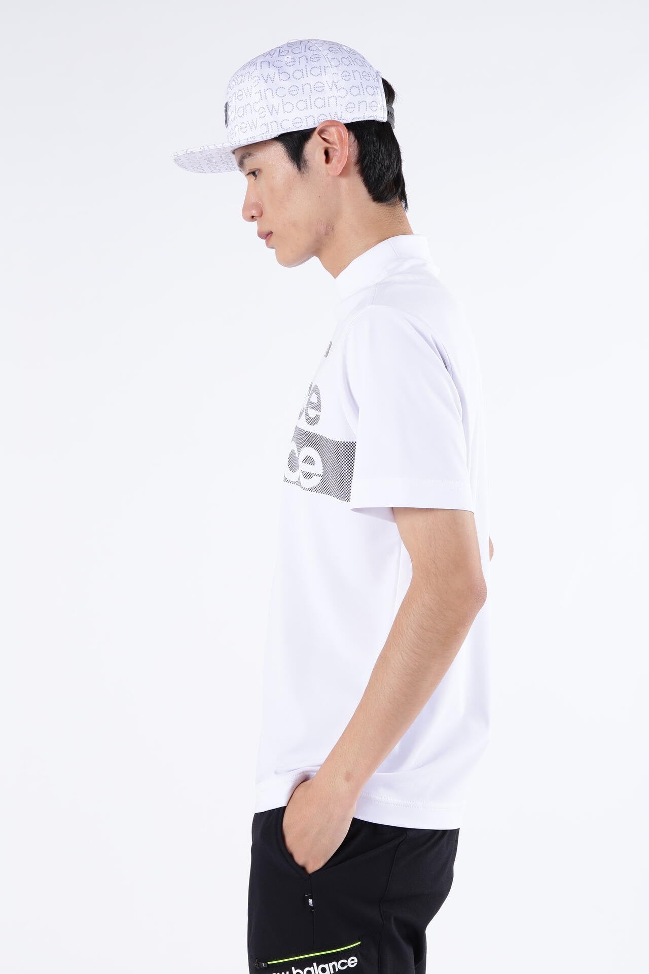UPF50+ 接触冷感 半袖 モックネック プルオーバー (MENS SPORT)