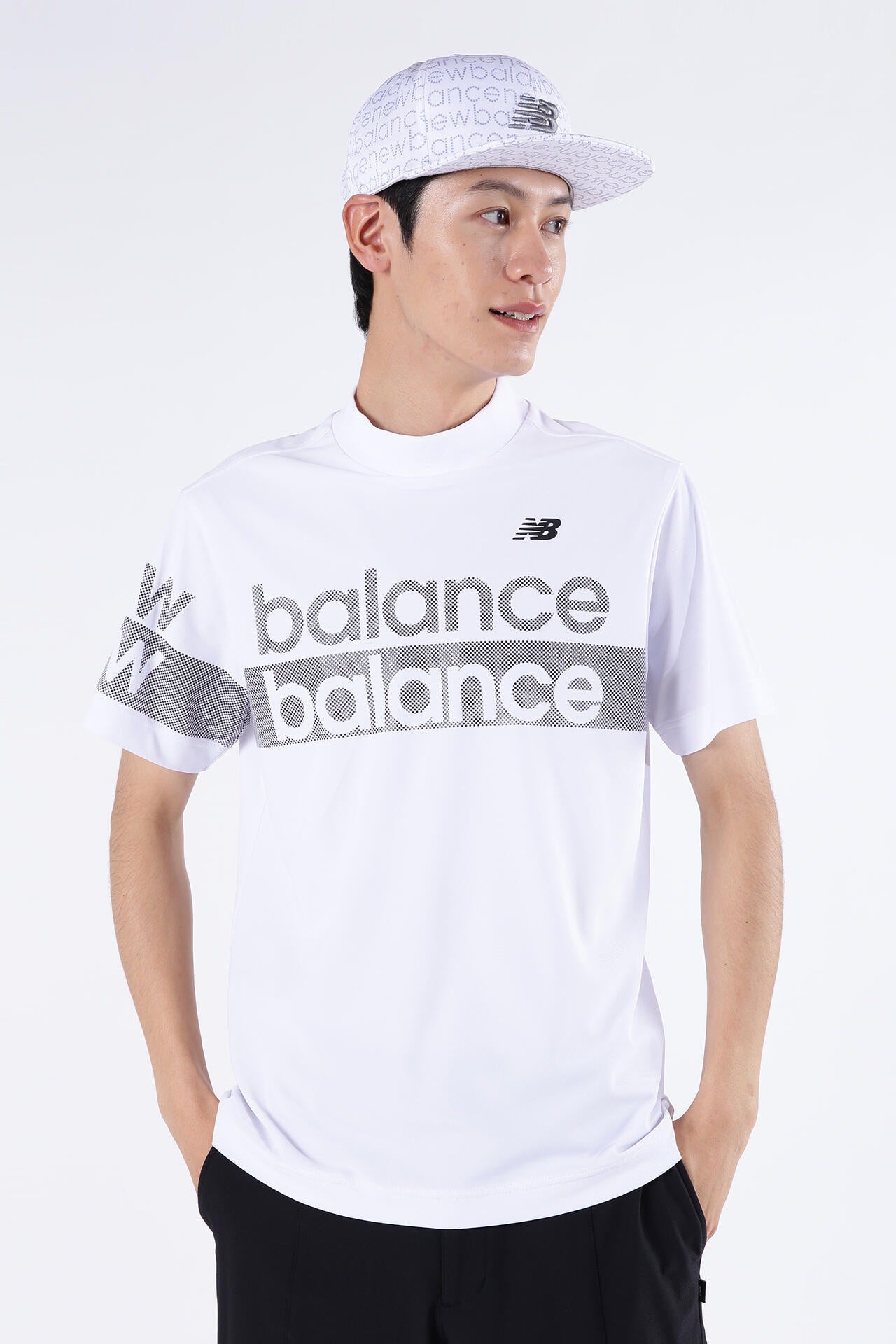 UPF50+ 接触冷感 半袖 モックネック プルオーバー (MENS SPORT)