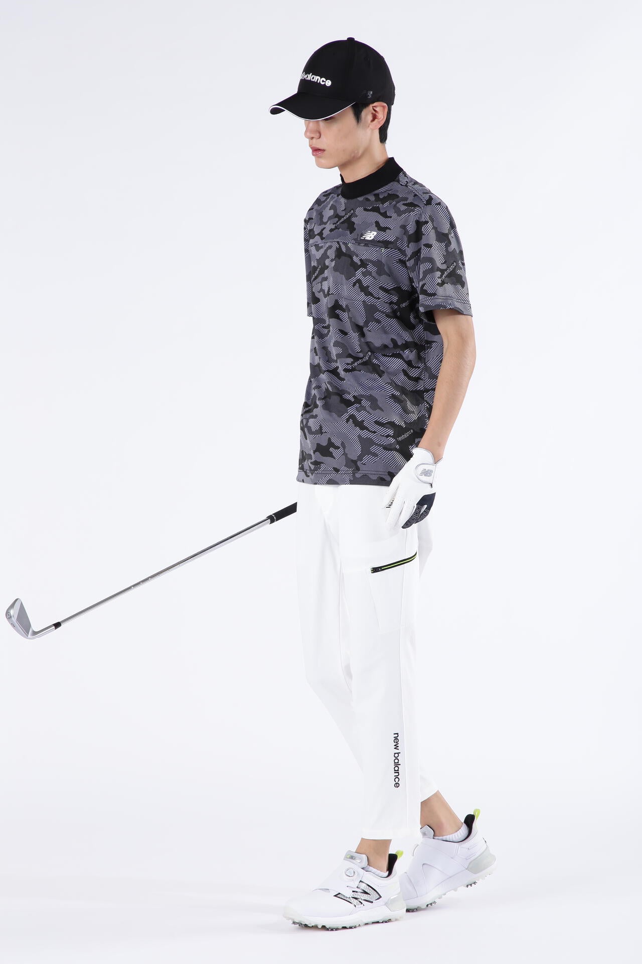 ドライビングレインカモ柄 半袖 モックネック プルオーバー (MENS SPORT)