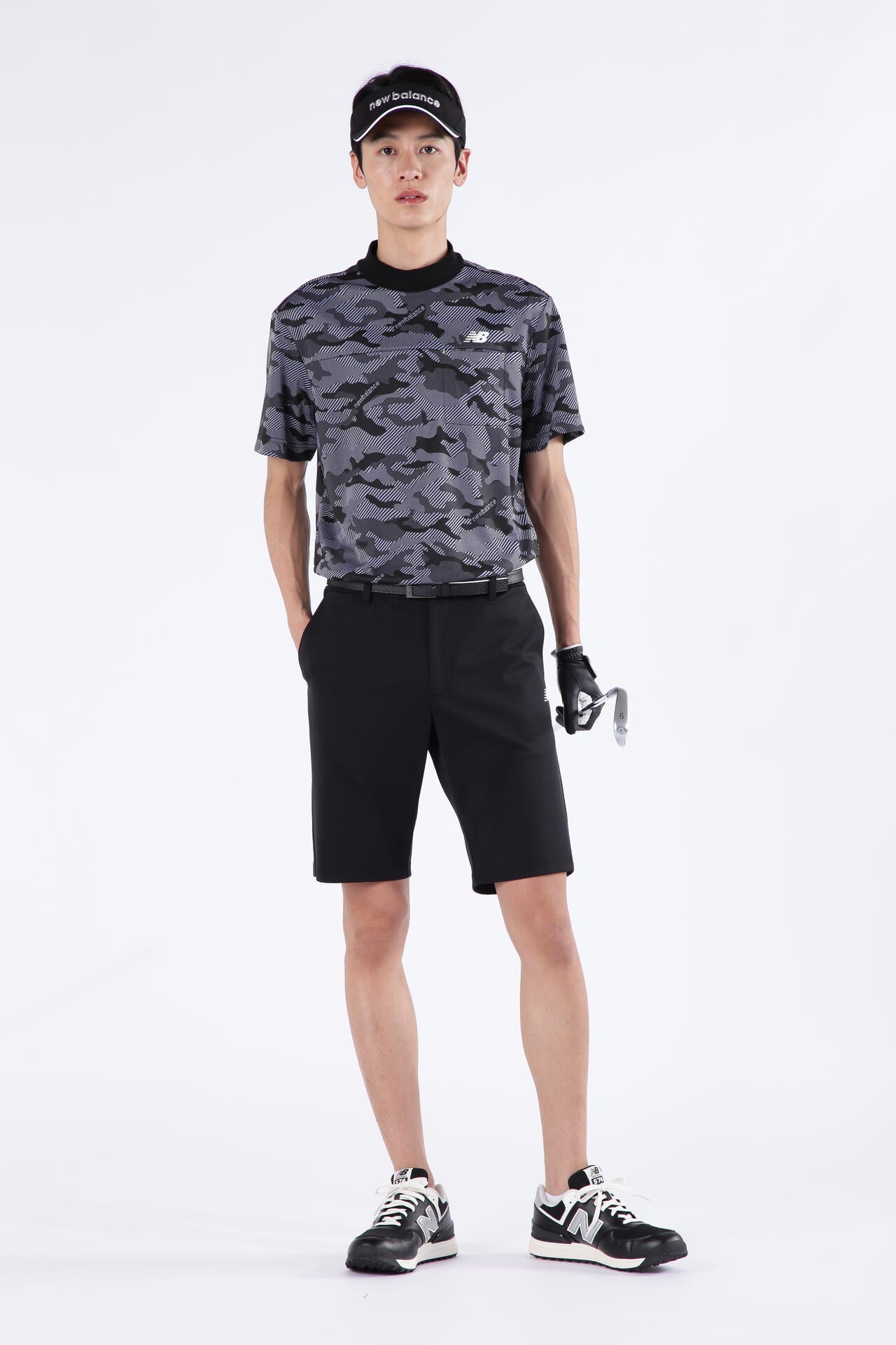 ドライビングレインカモ柄 半袖 モックネック プルオーバー (MENS SPORT)