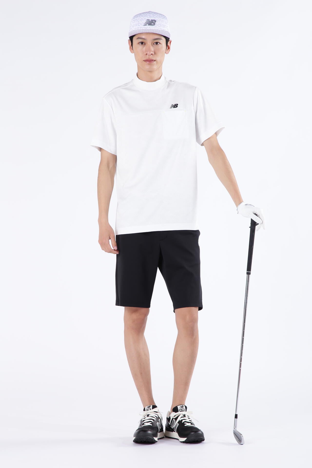 ドライビングレインカモ柄 半袖 モックネック プルオーバー (MENS SPORT)