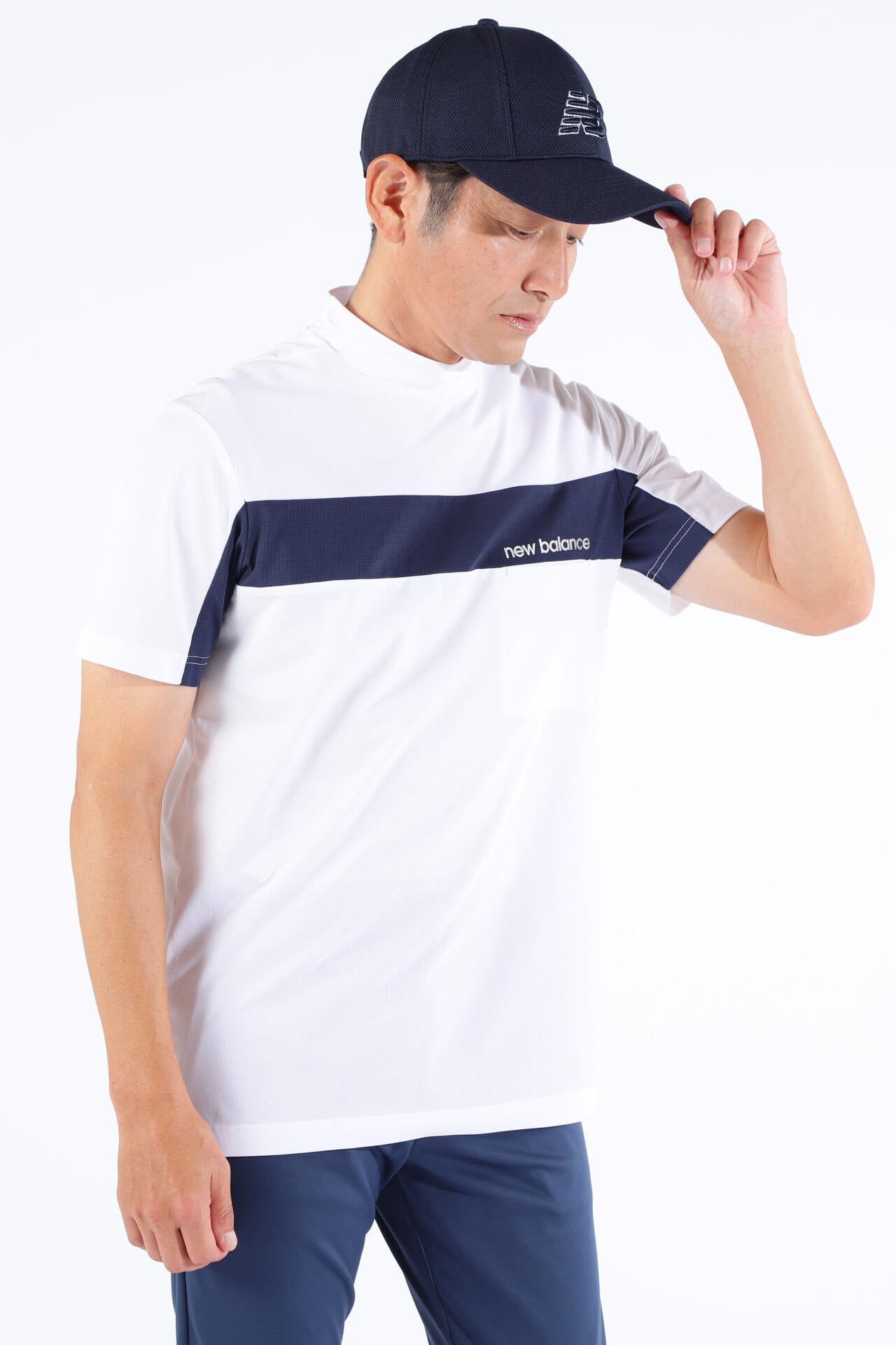 ストレッチ UV メッシュ 半袖 モックネック プルオーバー (MENS WORLD)