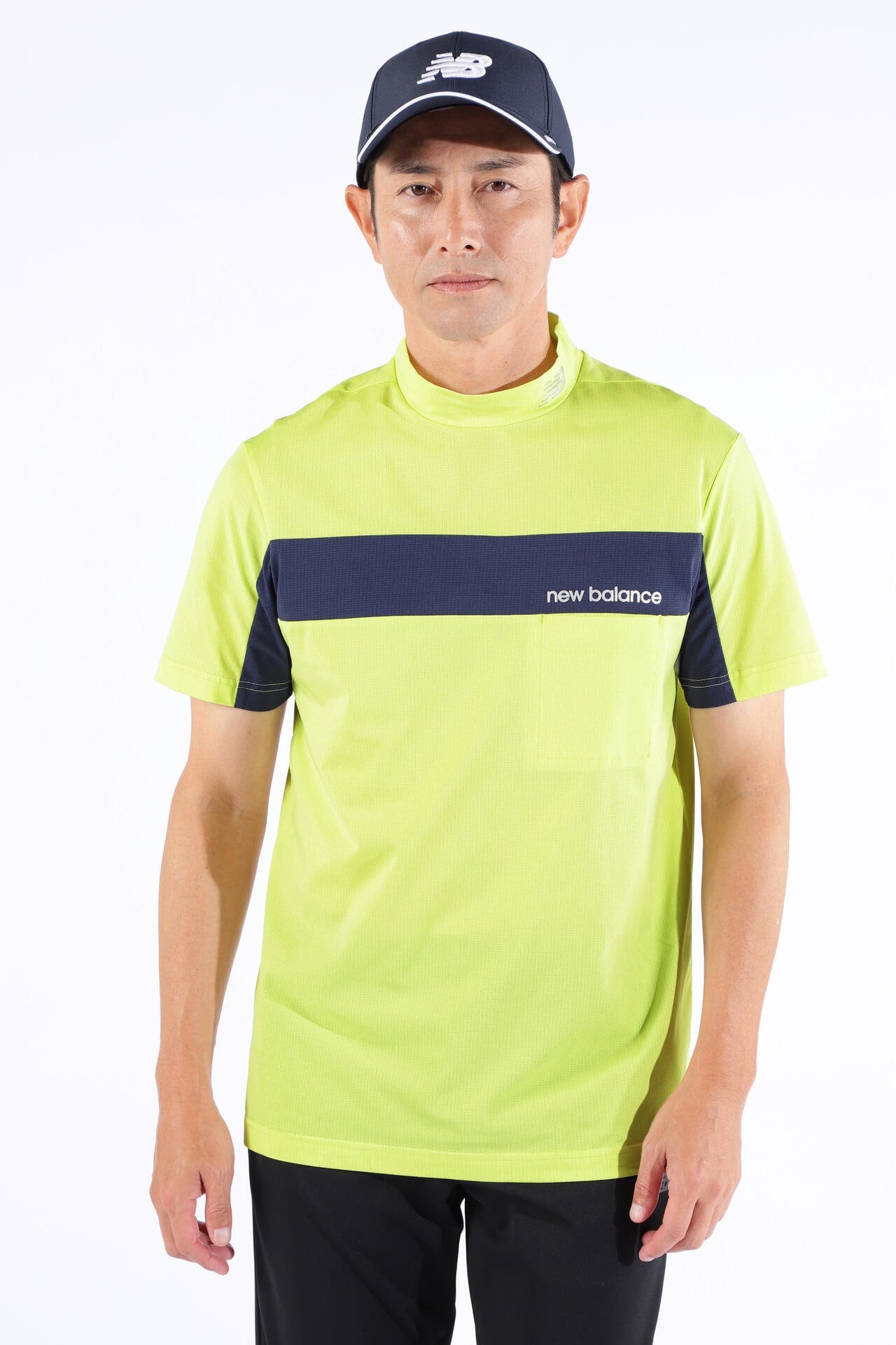 ストレッチ UV メッシュ 半袖 モックネック プルオーバー (MENS WORLD)