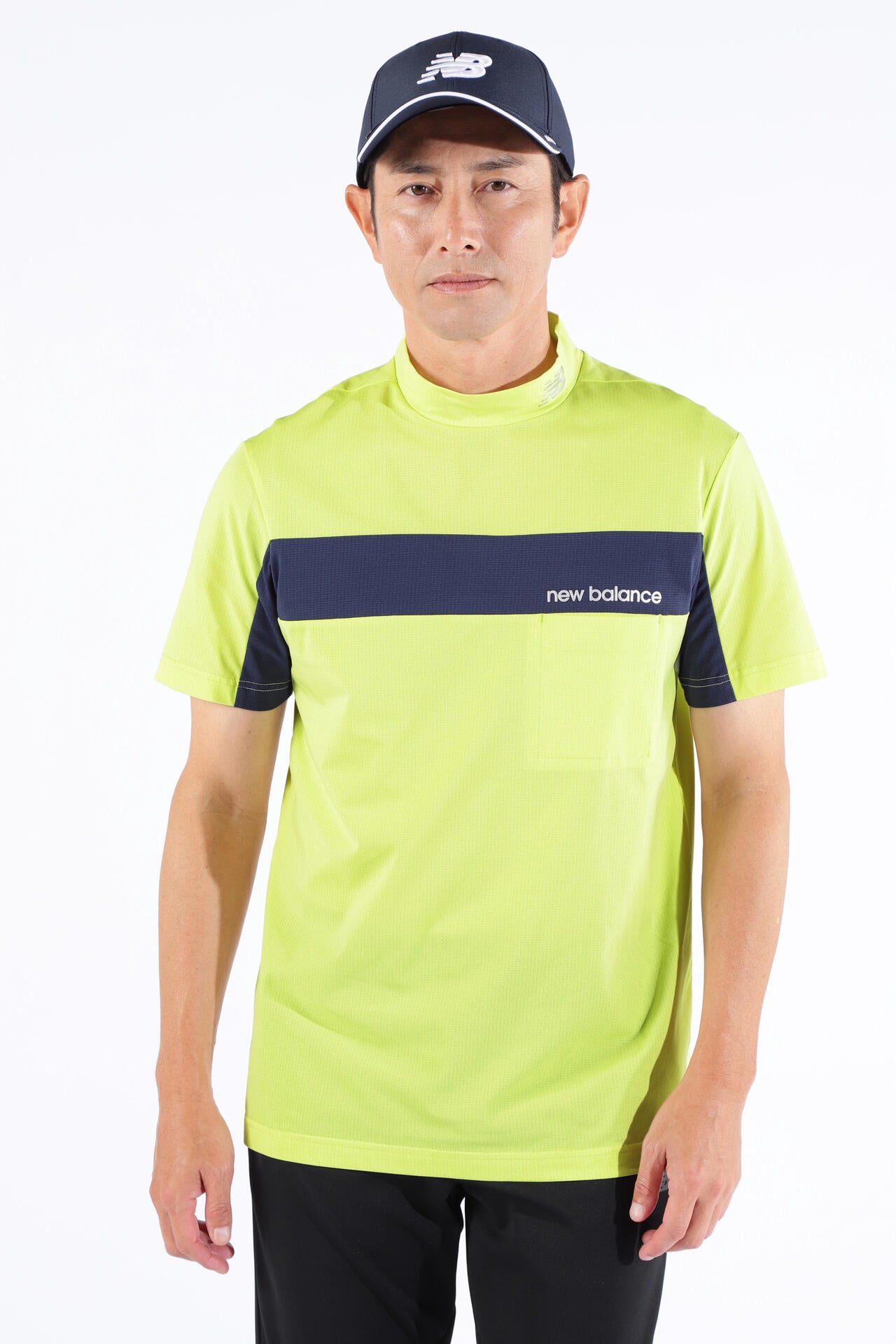 ストレッチ UV メッシュ 半袖 モックネック プルオーバー (MENS WORLD)