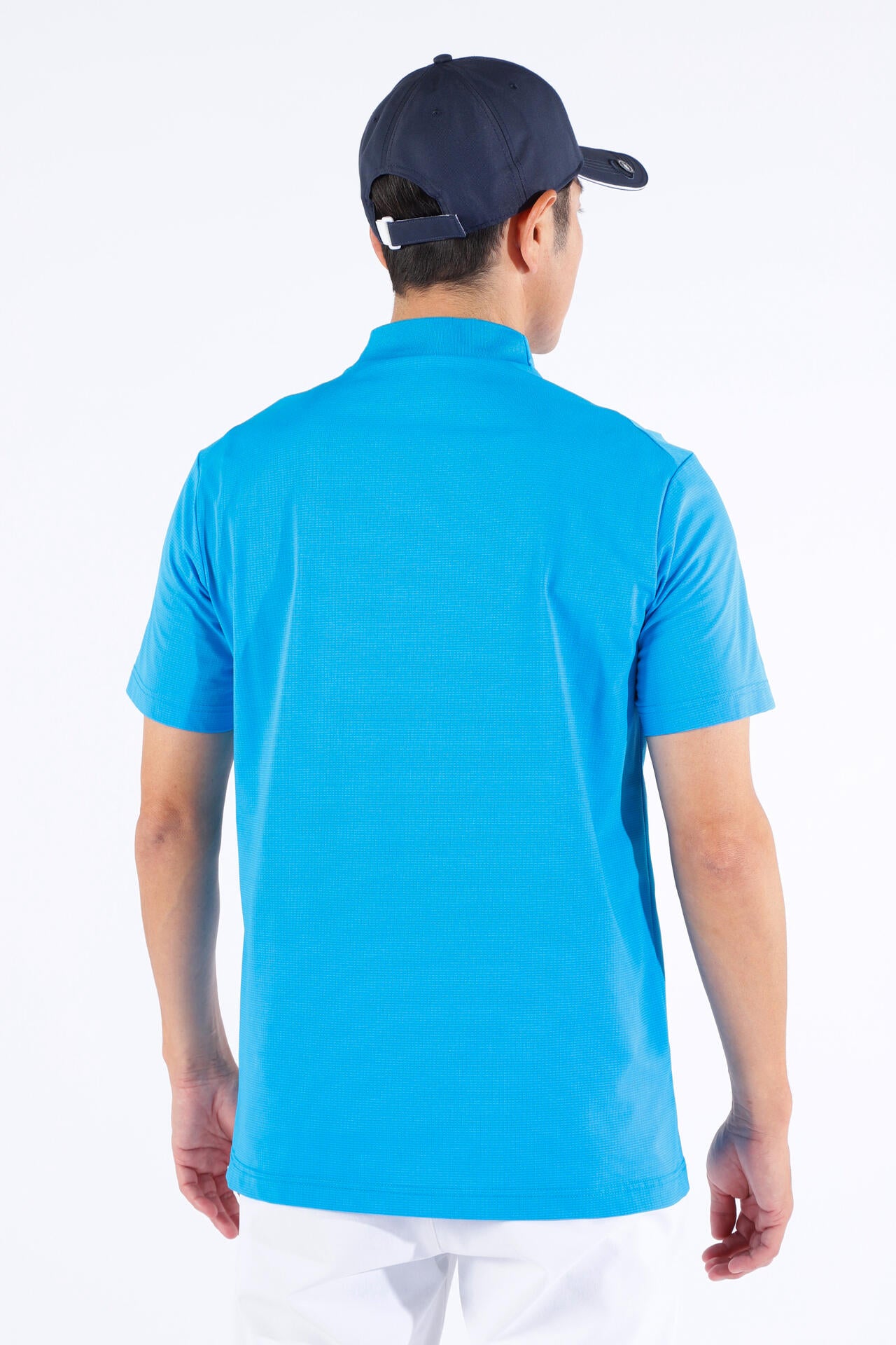 ストレッチ UV メッシュ 半袖 モックネック プルオーバー (MENS WORLD)