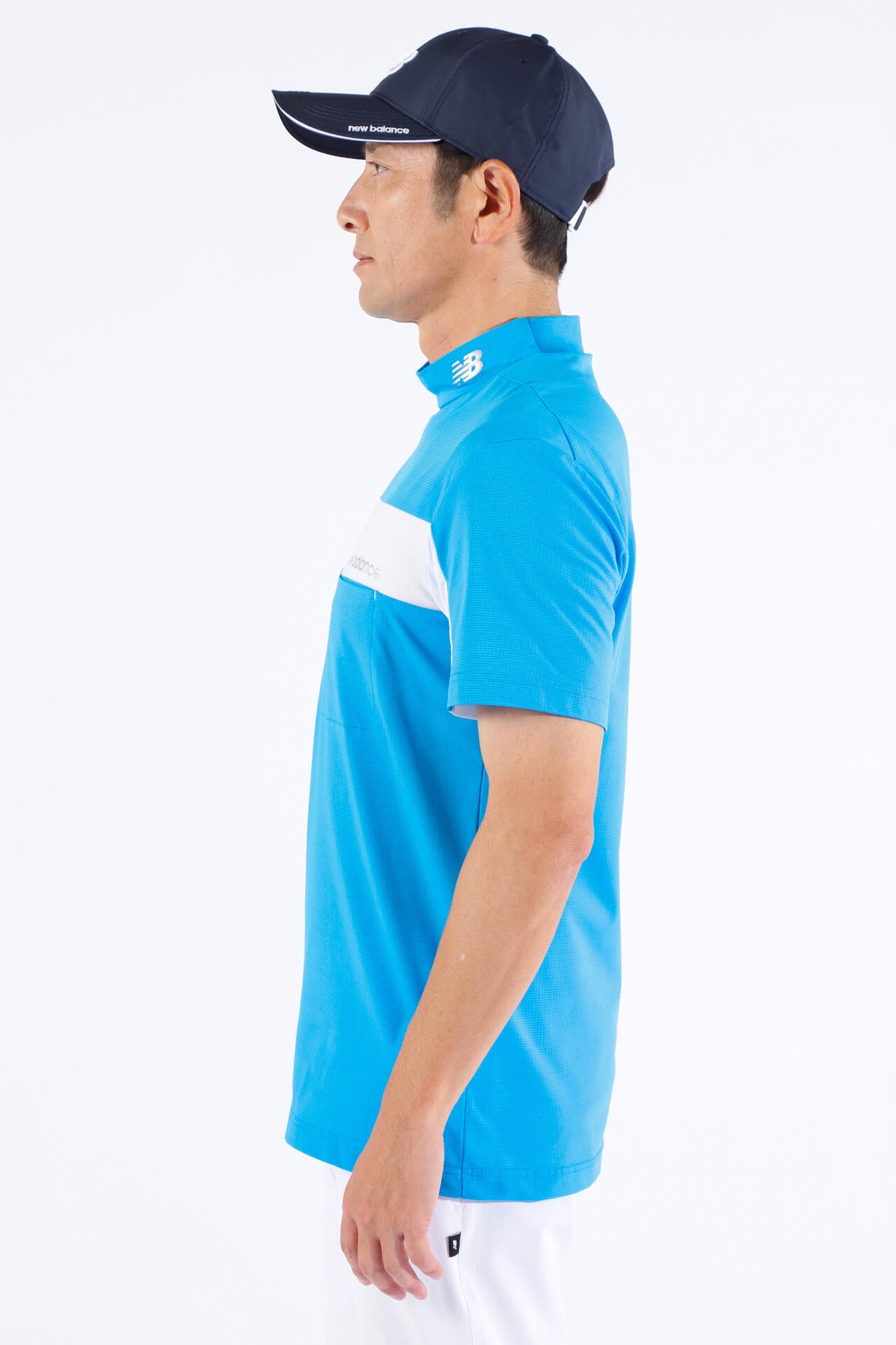 ストレッチ UV メッシュ 半袖 モックネック プルオーバー (MENS WORLD)