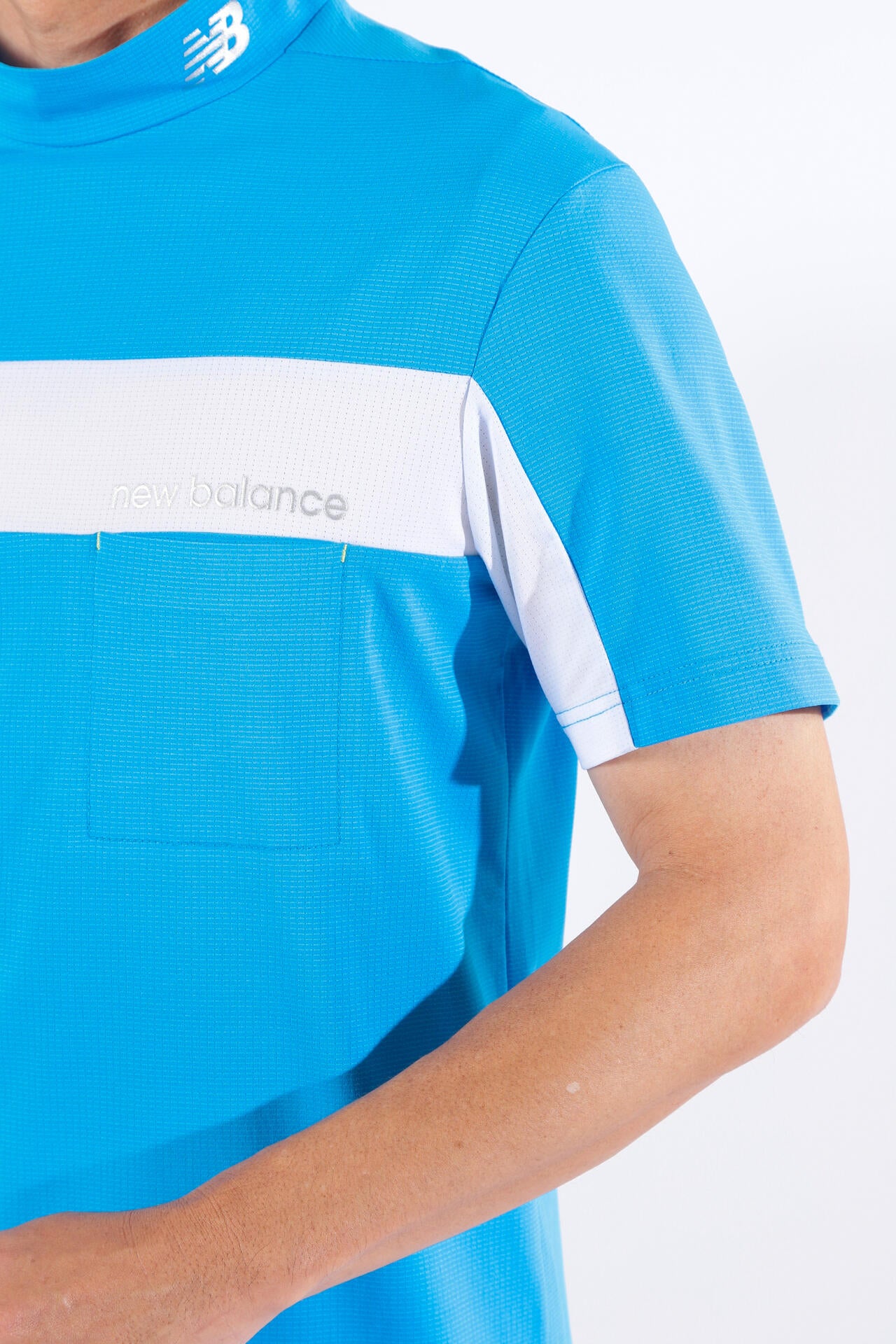 ストレッチ UV メッシュ 半袖 モックネック プルオーバー (MENS WORLD)