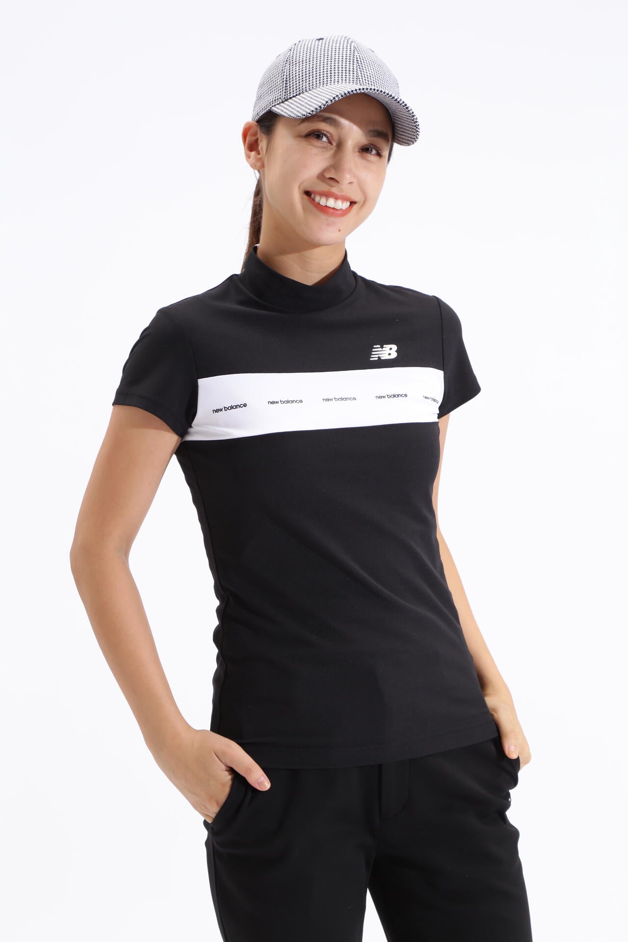 UPF50+ 接触冷感 半袖 モックネック プルオーバー (WOMENS SPORT)