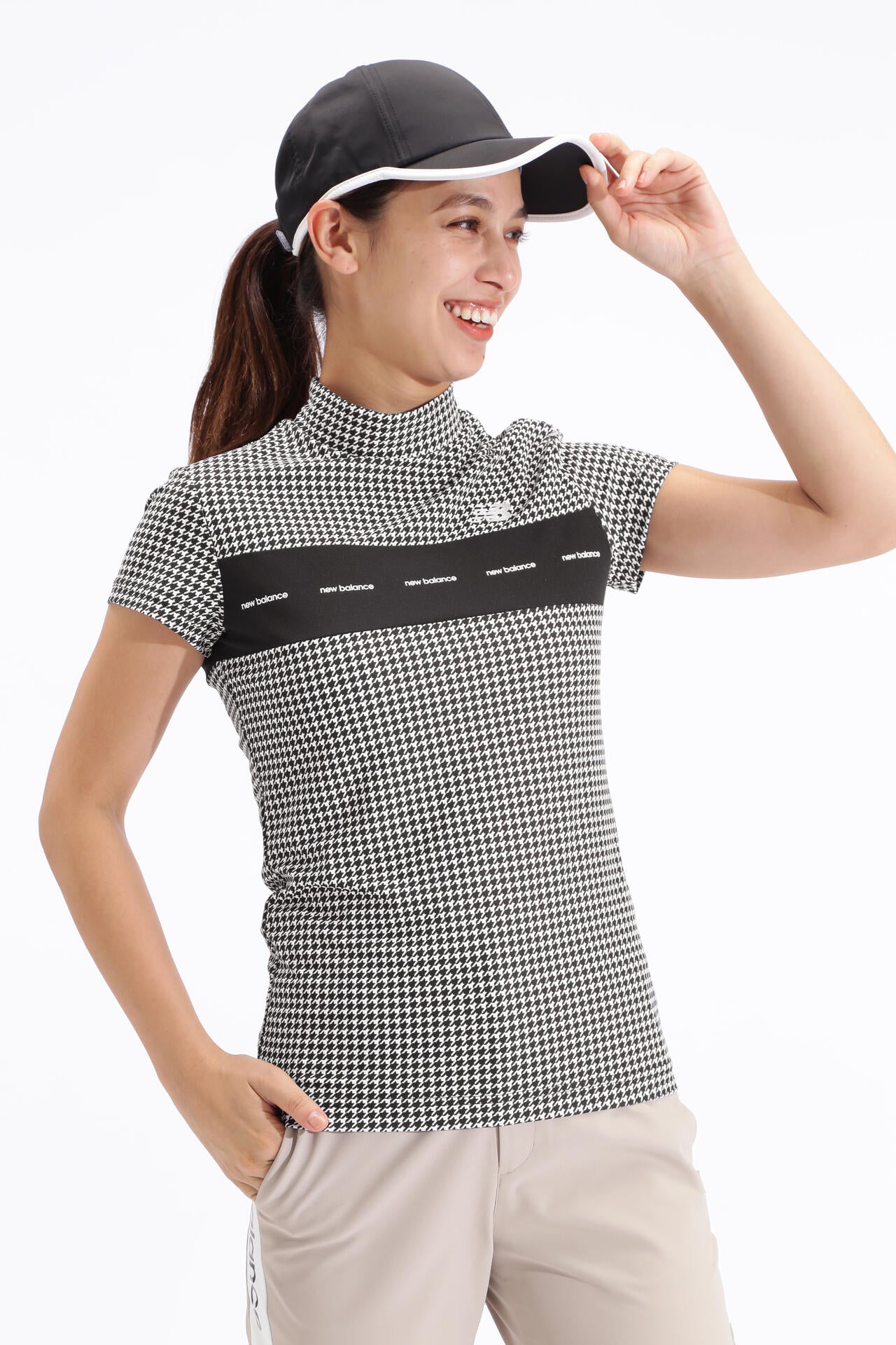 UPF50+ 接触冷感 半袖 モックネック プルオーバー (WOMENS SPORT)