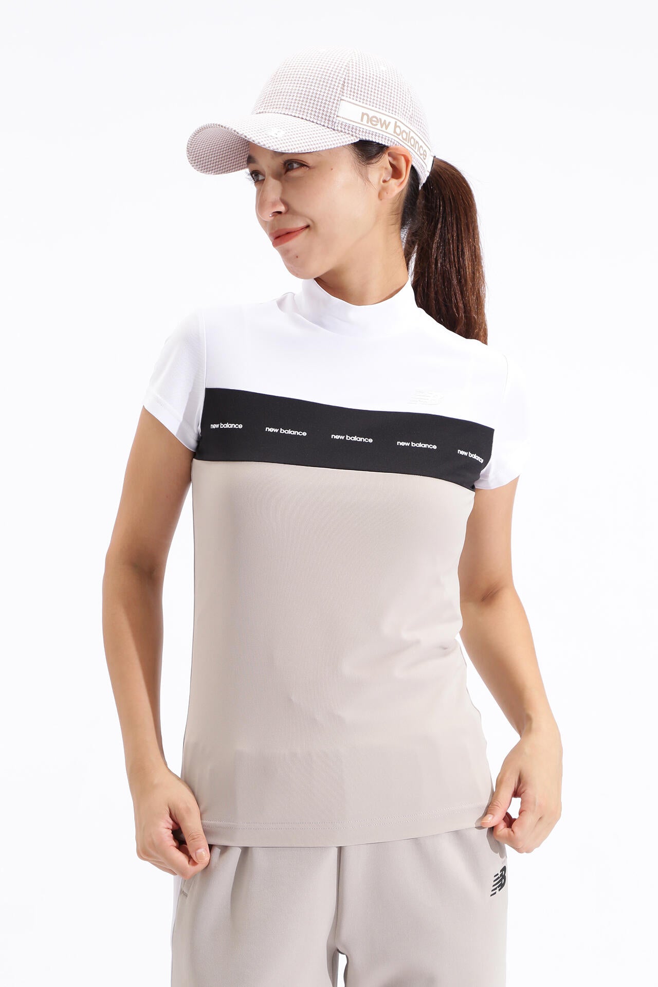 UPF50+ 接触冷感 半袖 モックネック プルオーバー (WOMENS SPORT)