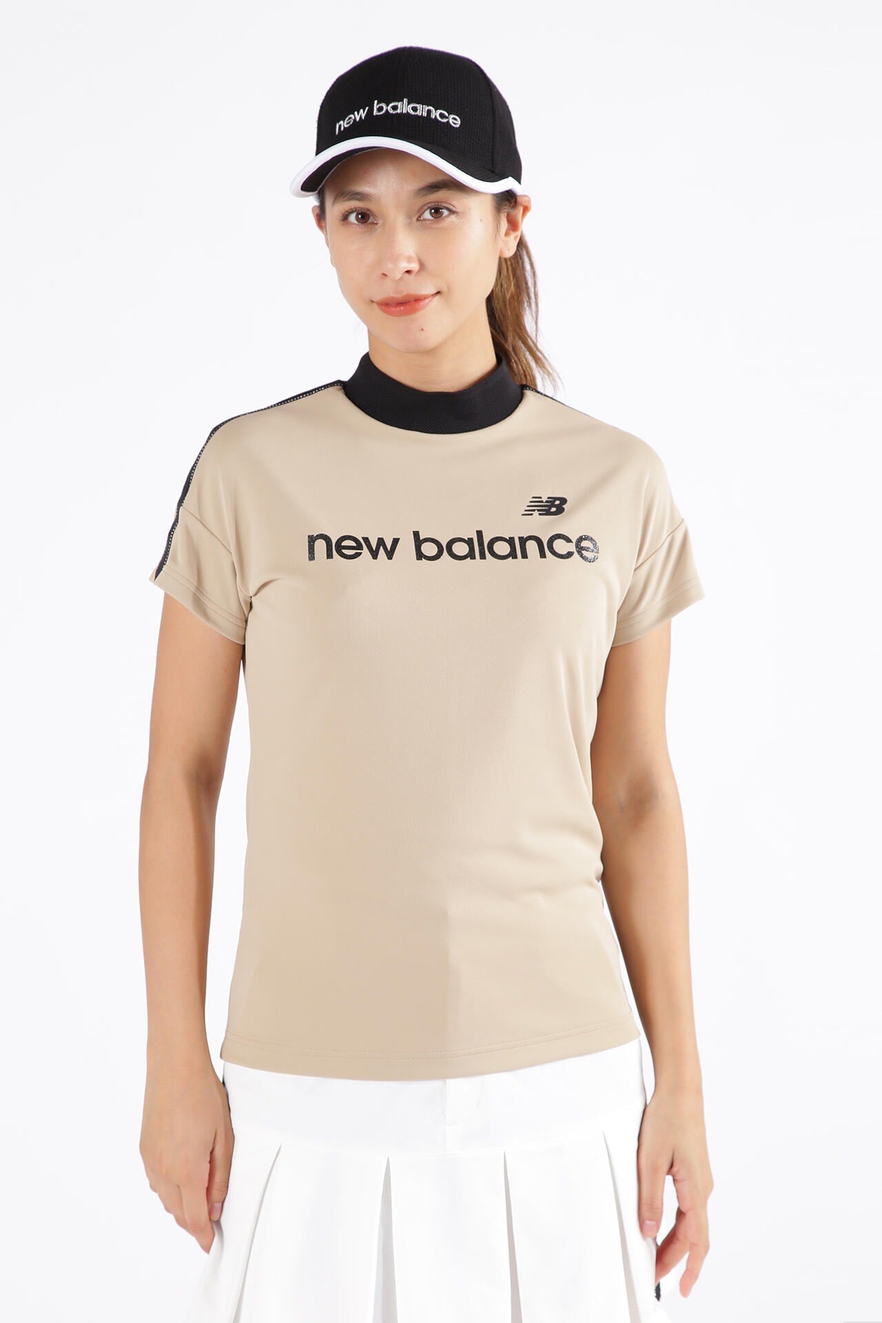 ダブルフェイス裏ハニカム 半袖 モックネック プルオーバー (WOMENS SPORT)