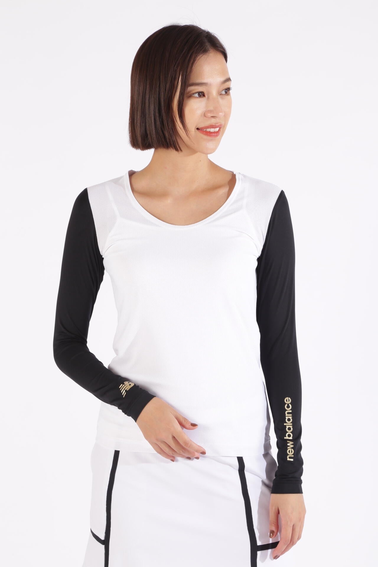 メッシュ×ベア天竺 Uネック メッシュ インナー プルオーバー (WOMENS WORLD)