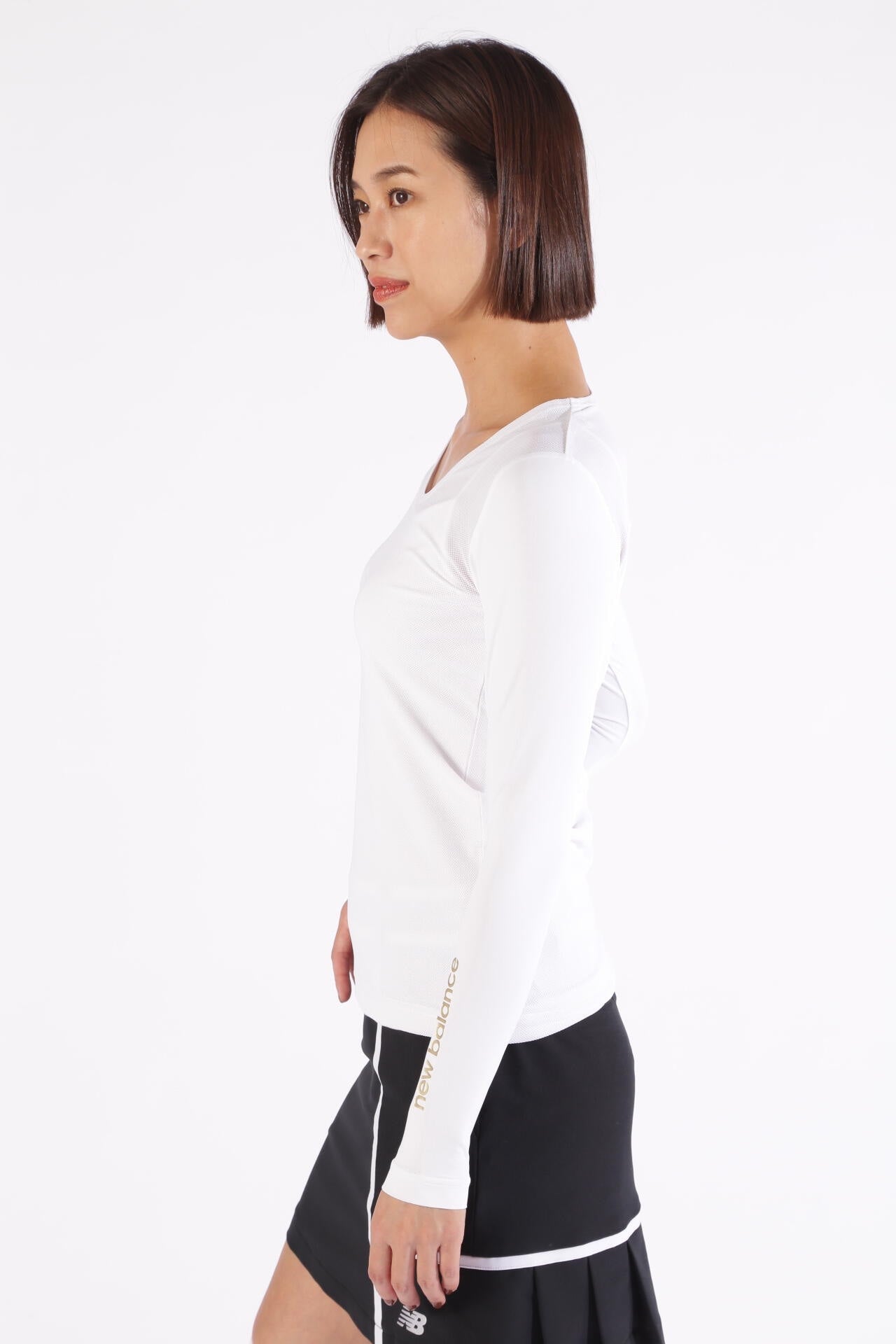 メッシュ×ベア天竺 Uネック メッシュ インナー プルオーバー (WOMENS WORLD)
