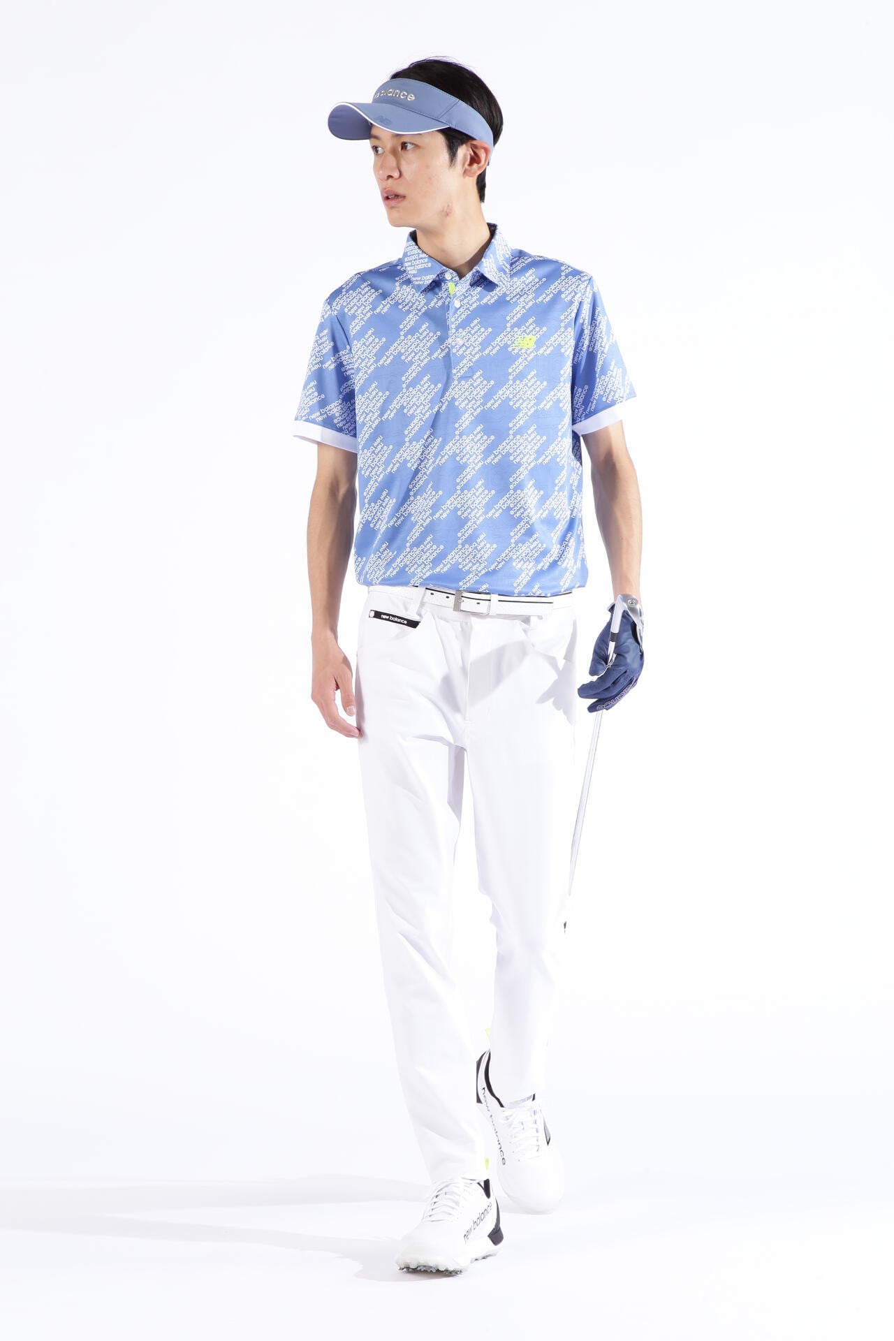 ロゴ×千鳥格子 半袖 カラーシャツ (MENS SPORT)