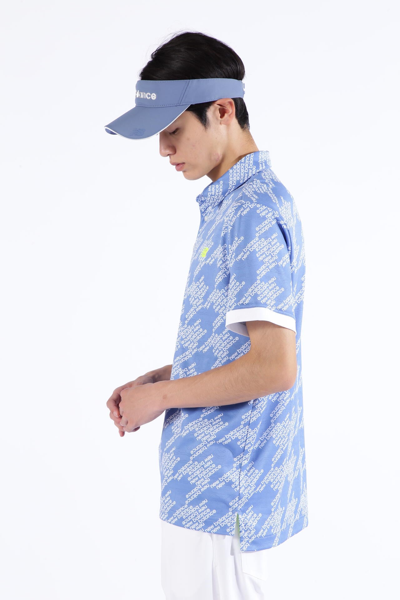ロゴ×千鳥格子 半袖 カラーシャツ (MENS SPORT)