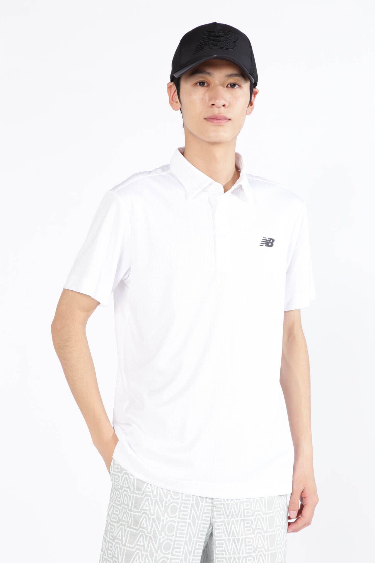 チェッカー×ロゴ 半袖 カラーシャツ (MENS SPORT)