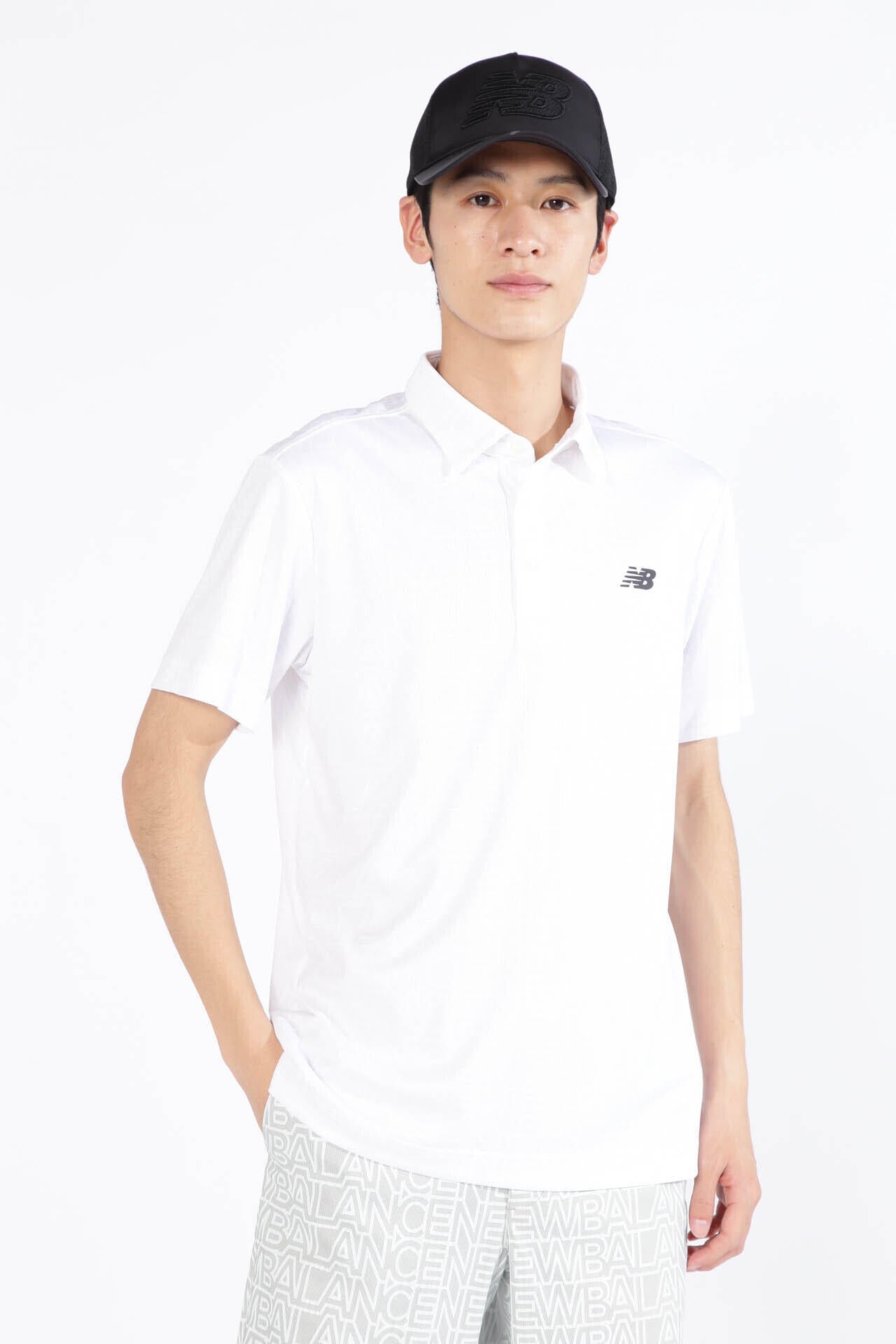 チェッカー×ロゴ 半袖 カラーシャツ (MENS SPORT)