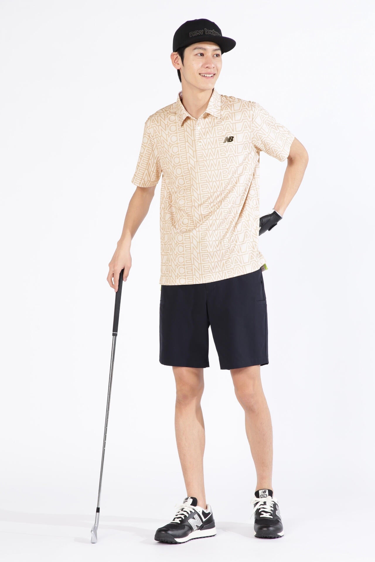 チェッカー×ロゴ 半袖 カラーシャツ (MENS SPORT)