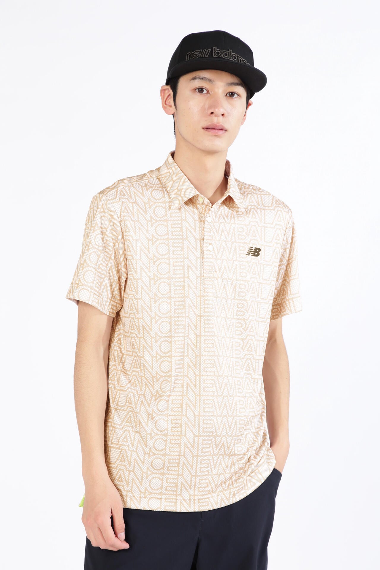 チェッカー×ロゴ 半袖 カラーシャツ (MENS SPORT)